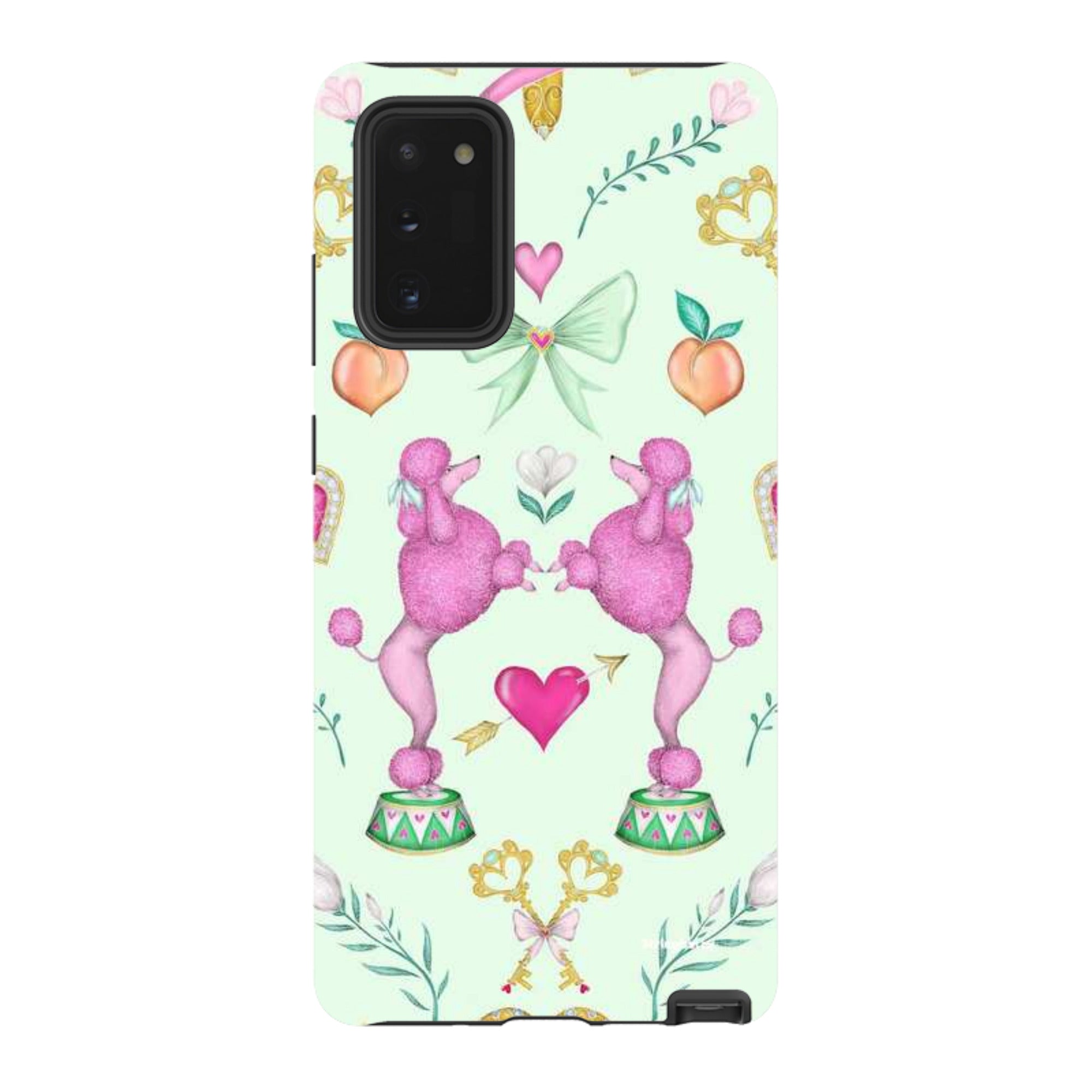 Samsung Tough Case - Pink Poodle Parlour Mint By Catherine Rowe