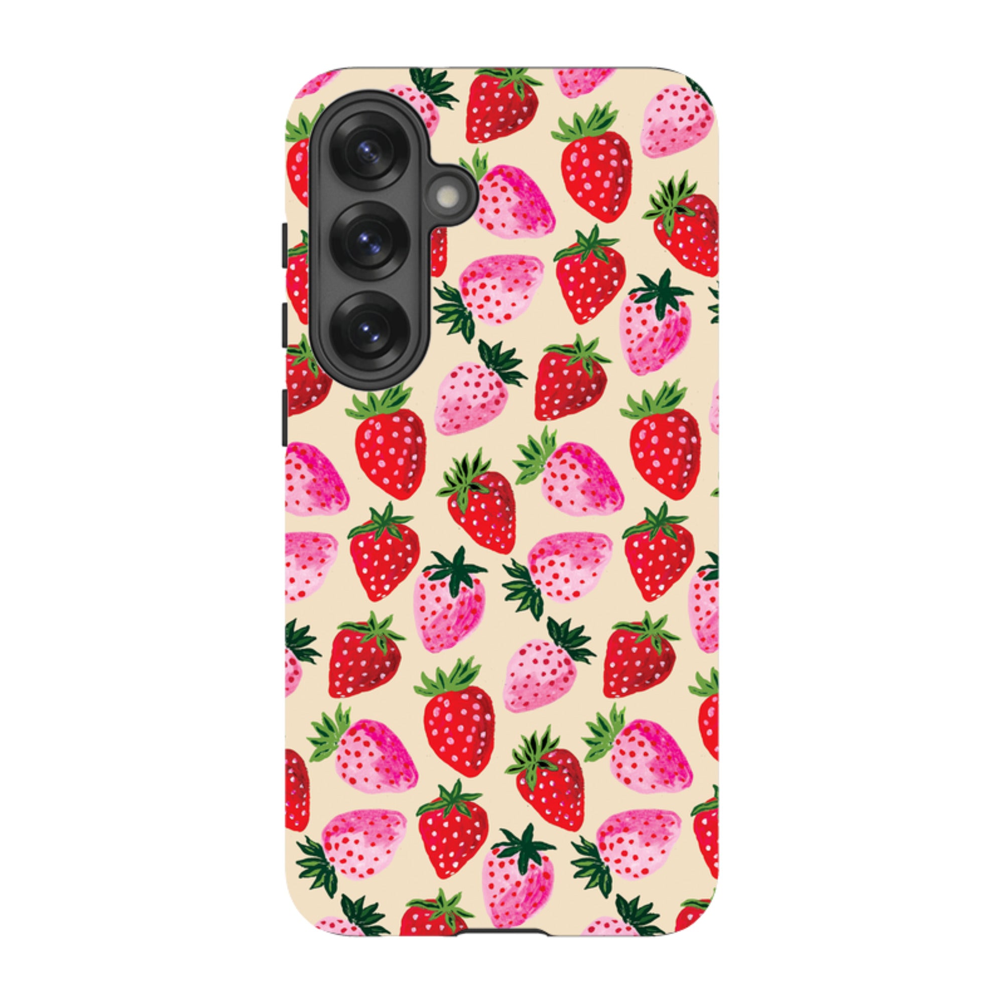 Samsung Tough  Case - Strawberry Scatter Cream By Emma Frances Grant