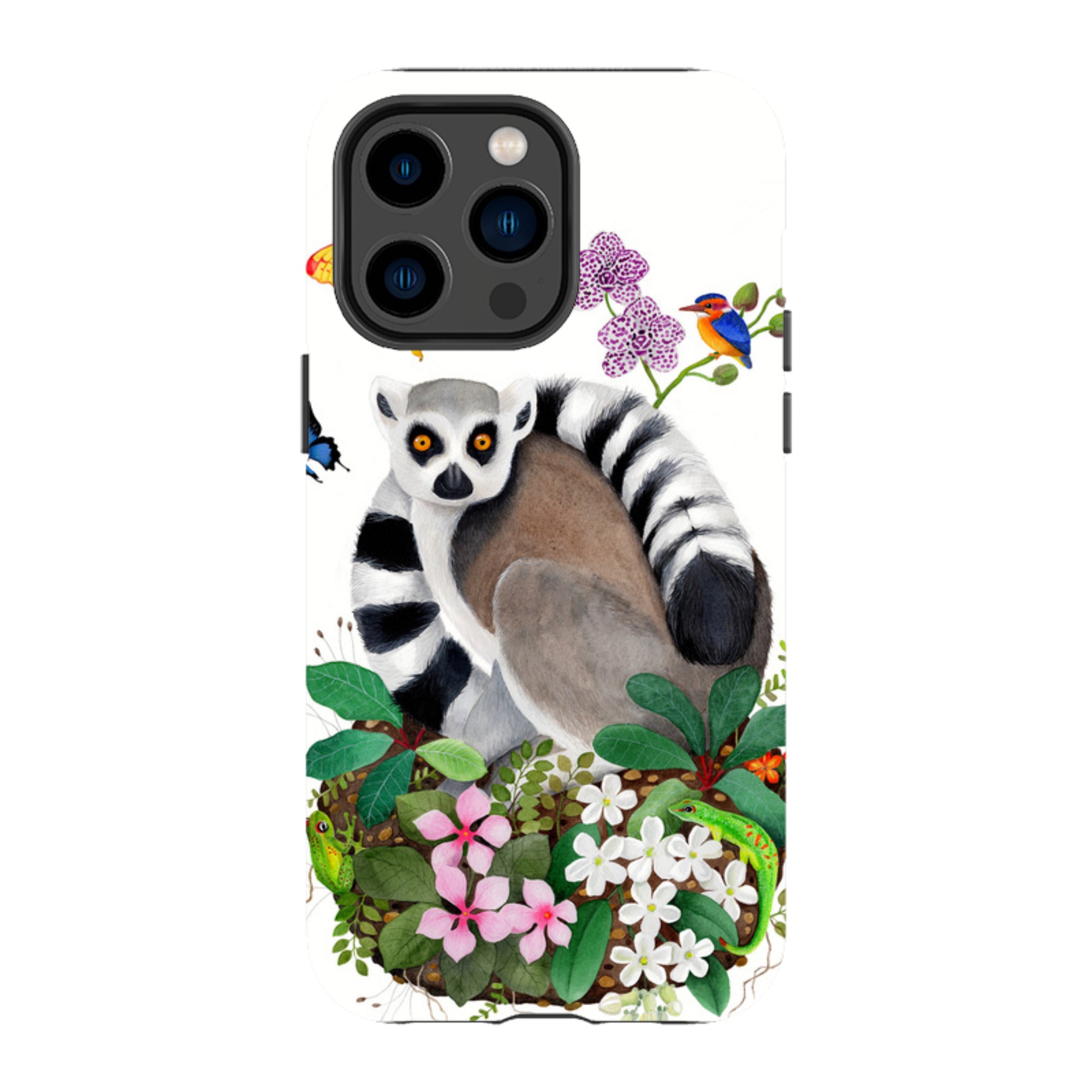 iPhone Tough Case - Madagascar Lemur By Bex Parkin