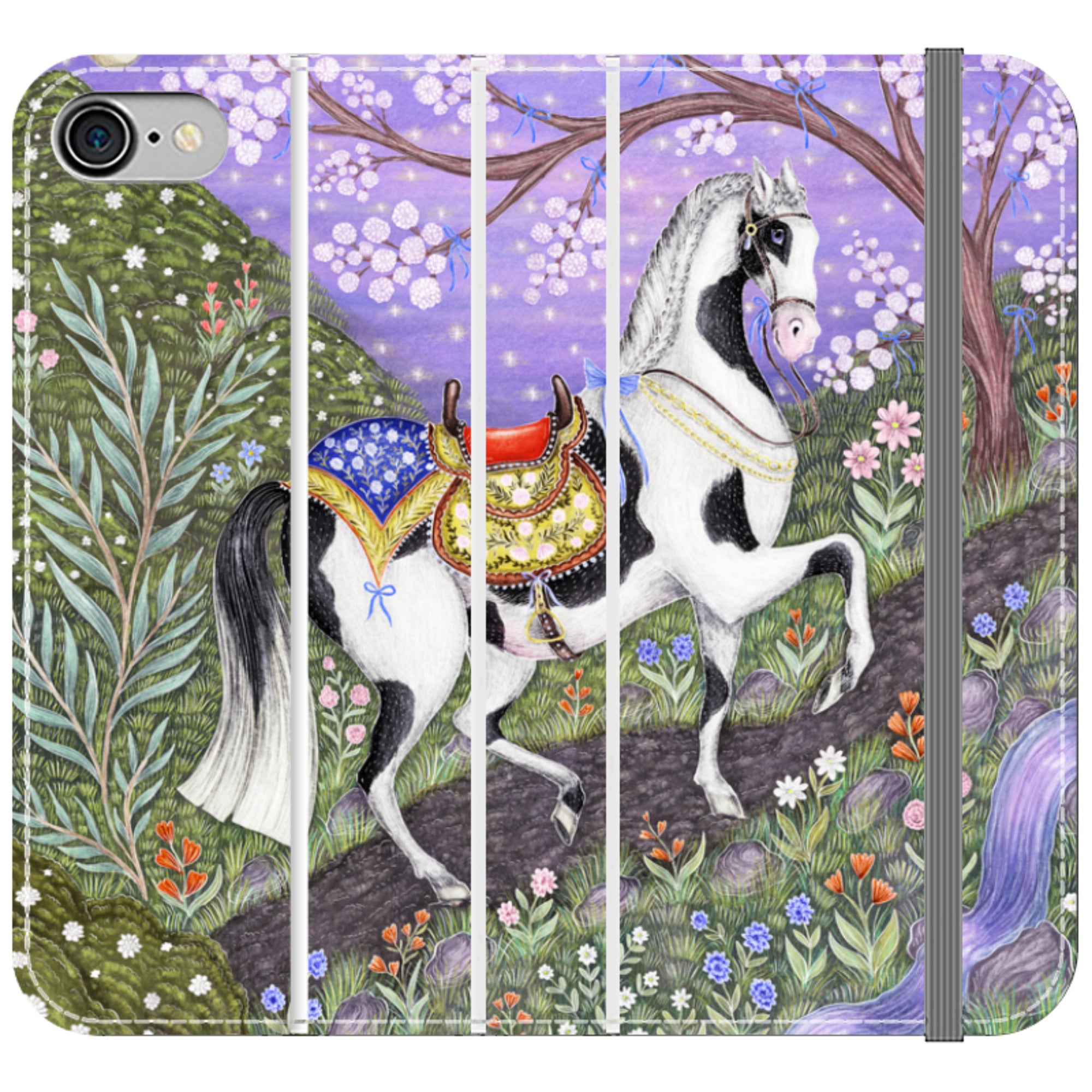 Sunset Steed Wallet Case By Catherine Rowe