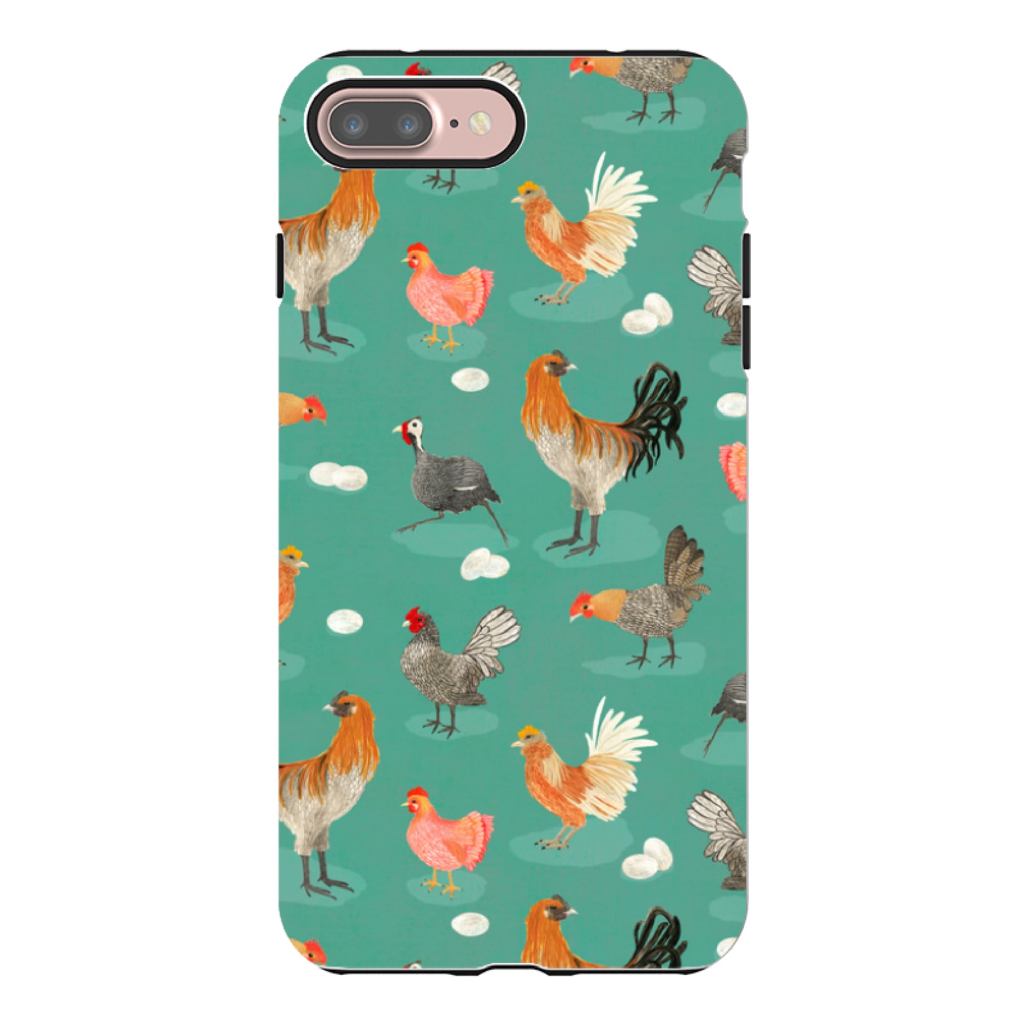 iPhone Tough Case - Chicken Teal By Katherine Quinn