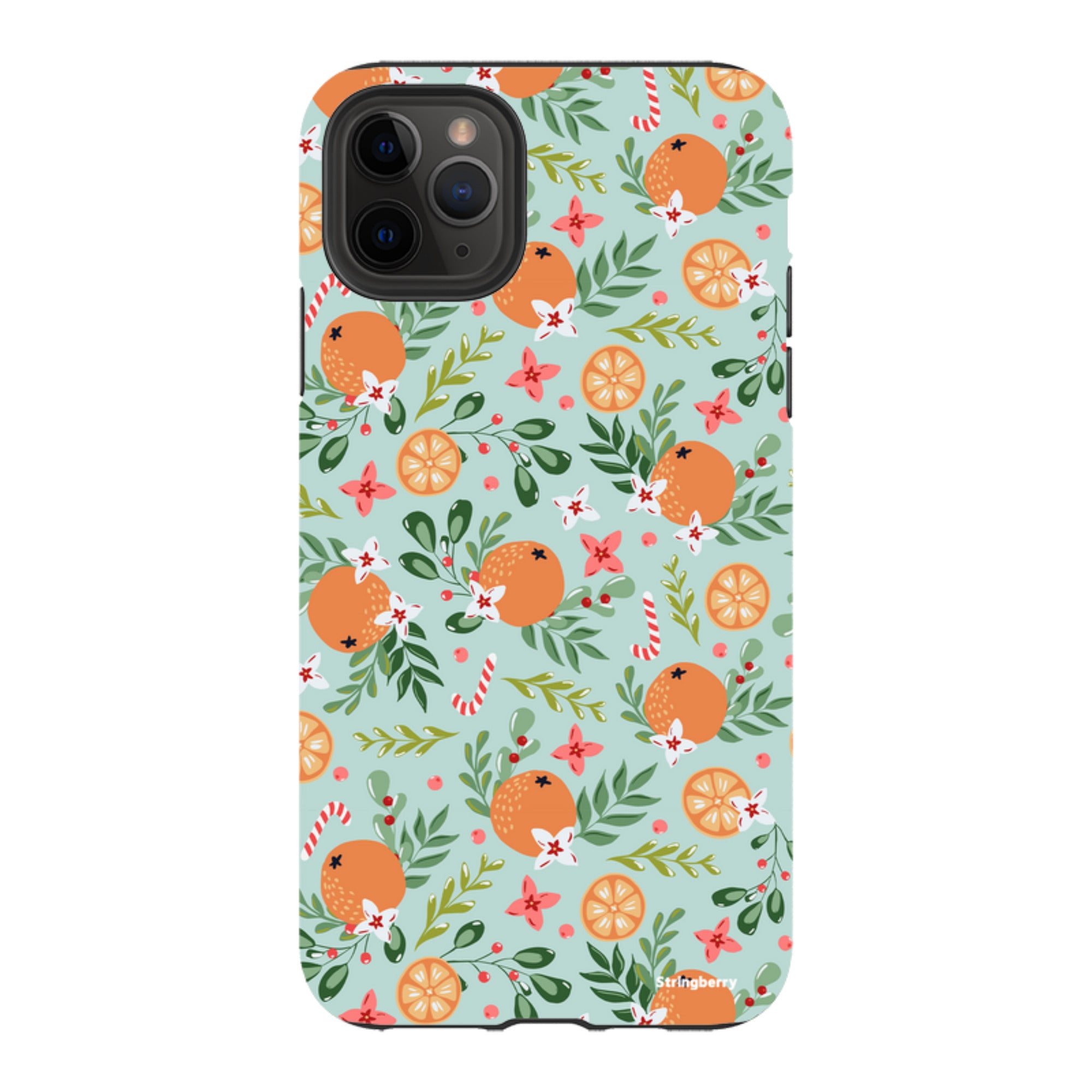 iPhone Tough Case - Oranges and Candy Canes