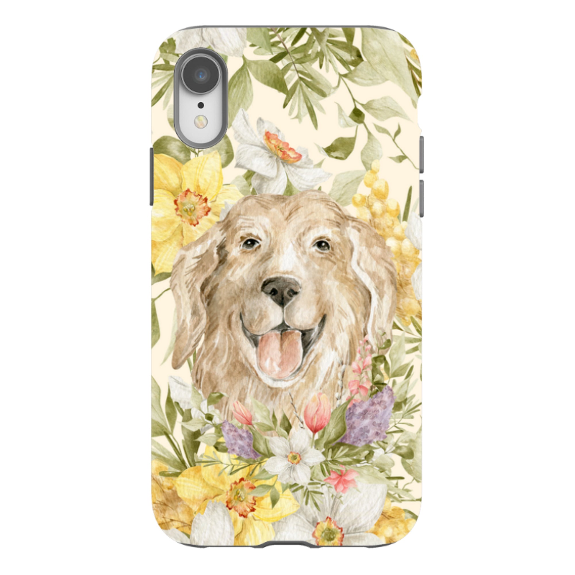 iPhone Tough Case - Floral Dog