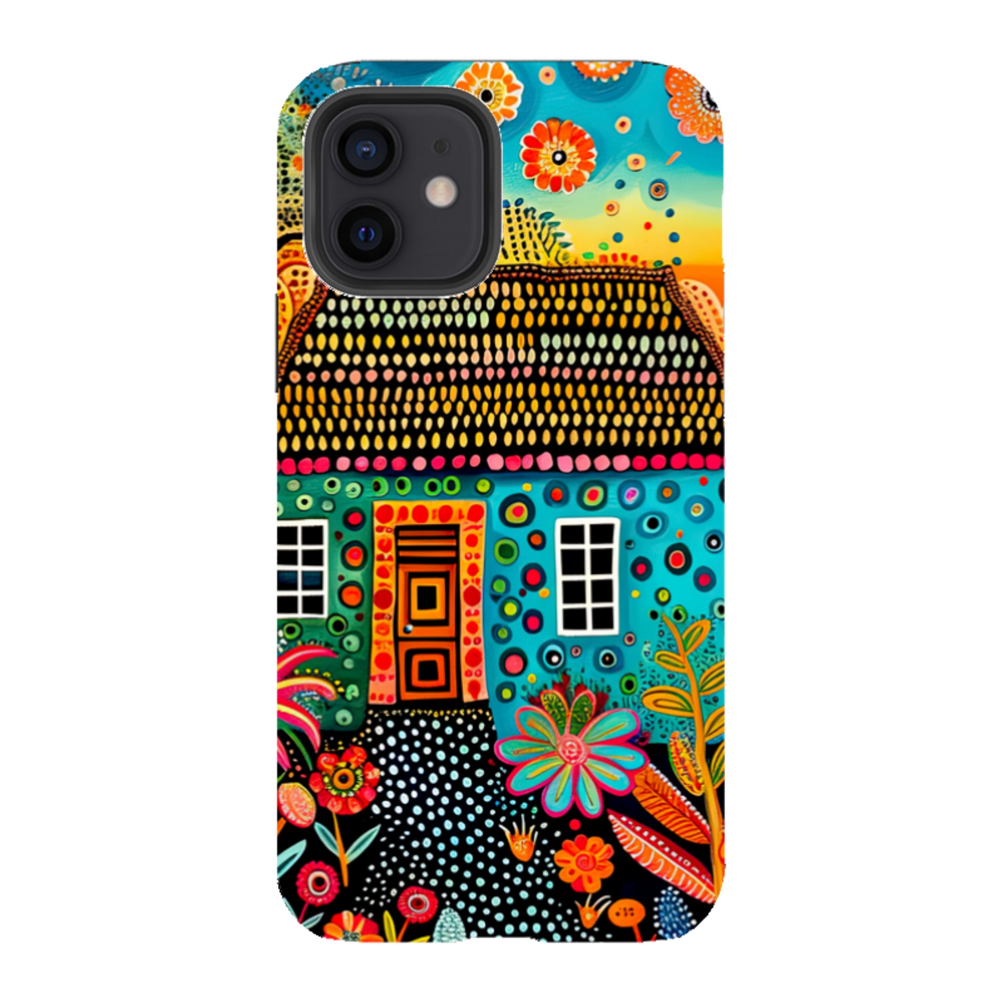 iPhone Case - Folk Art House VII
