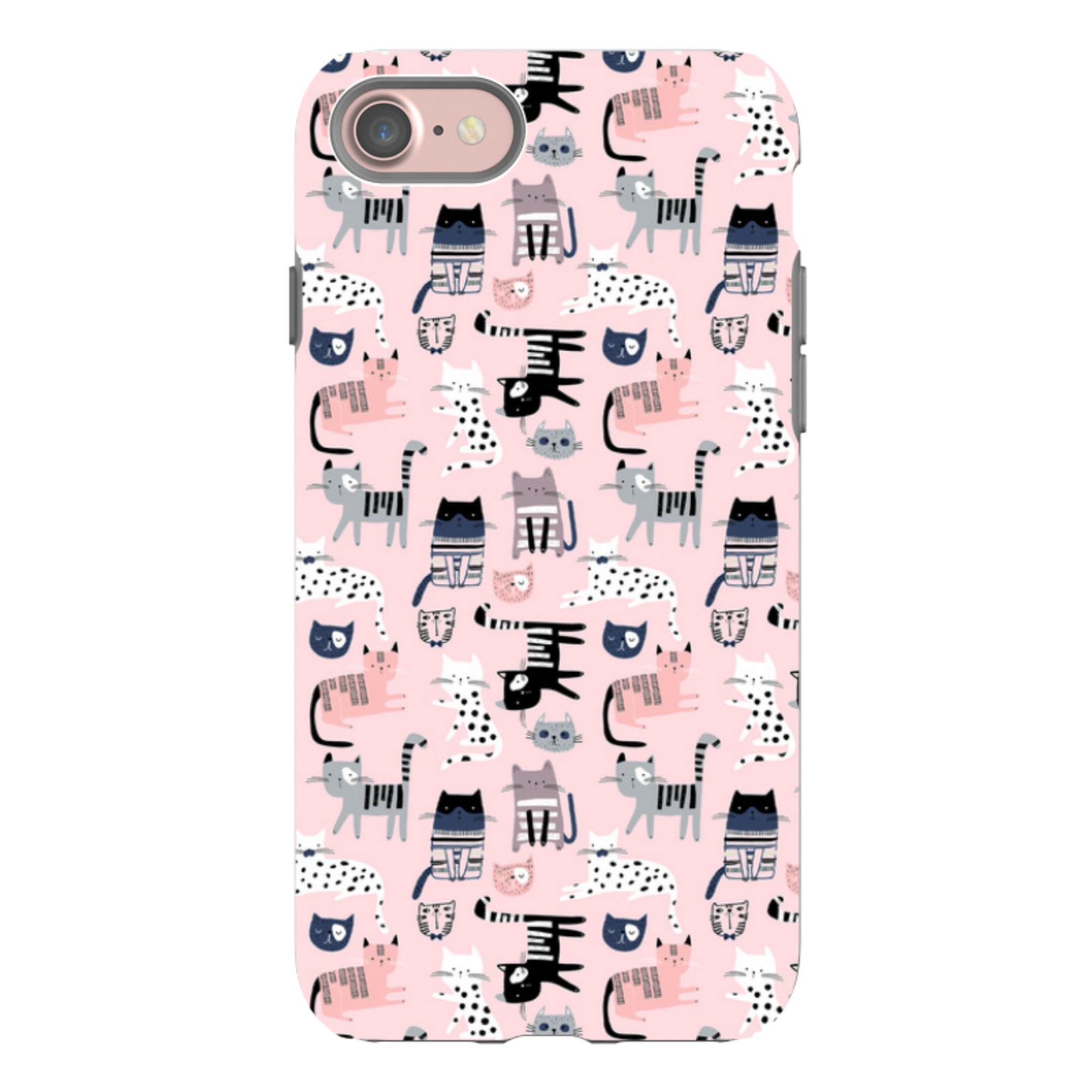 iPhone Tough Case - Cat-titude Pattern