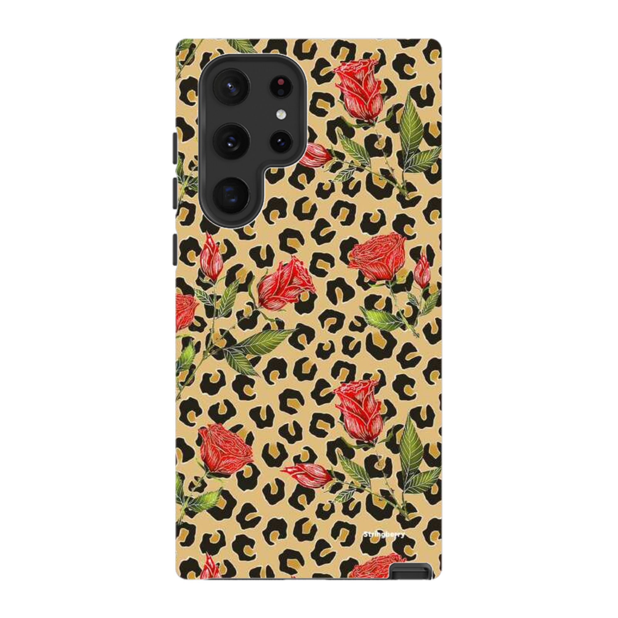 Samsung Tough Case - Leopard Print Rose Pattern By Catherine Rowe