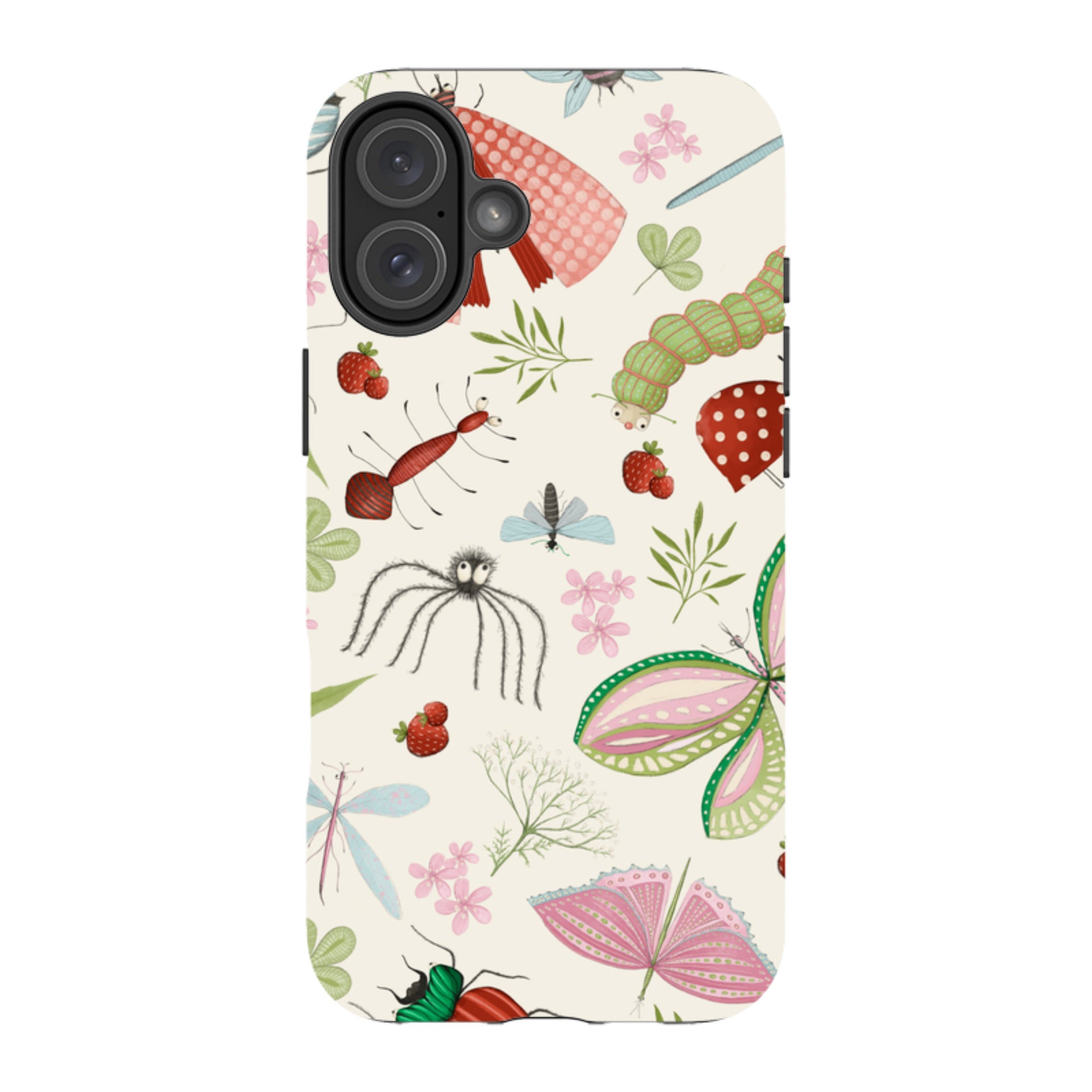 iPhone Tough Case - Insects Pattern By Maja Lindberg