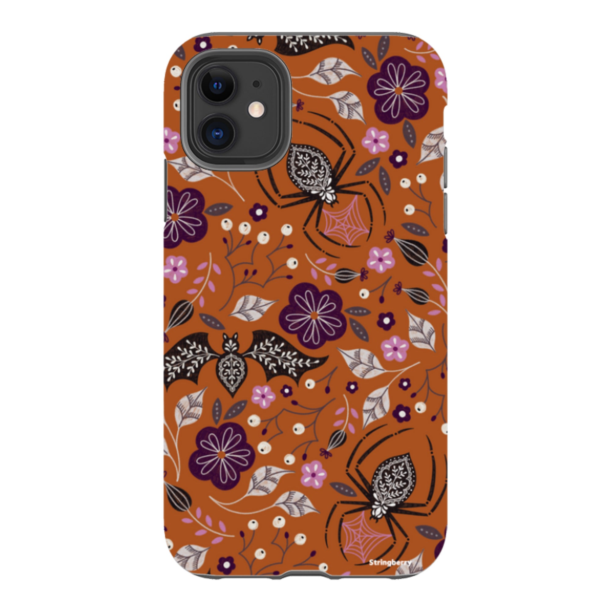 iPhone Tough Case - SpiderBat Orange By Jenny Zemanek