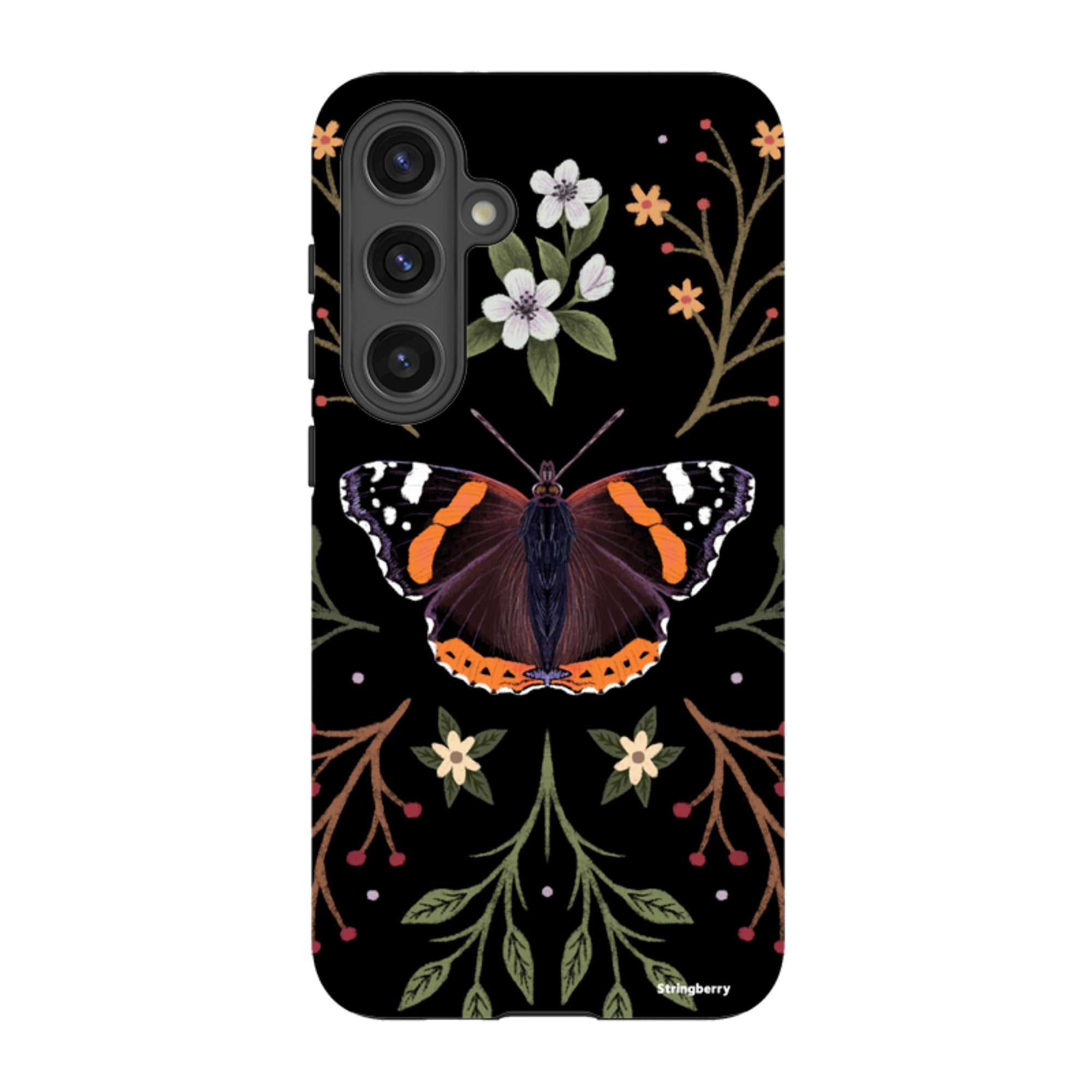 Samsung Tough Case - Red Admiral Butterfly By Anna Stead