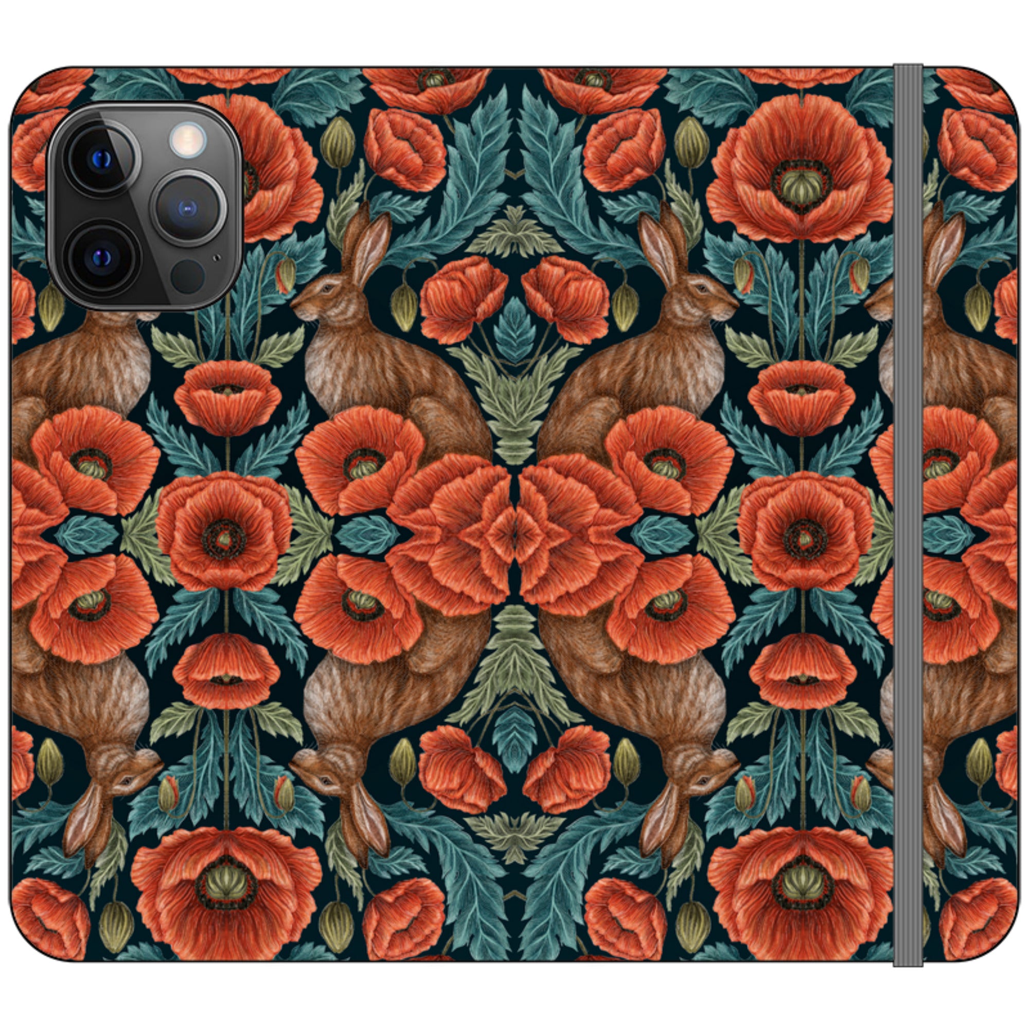 Poppy Red Wallet Case By Catherine Rowe