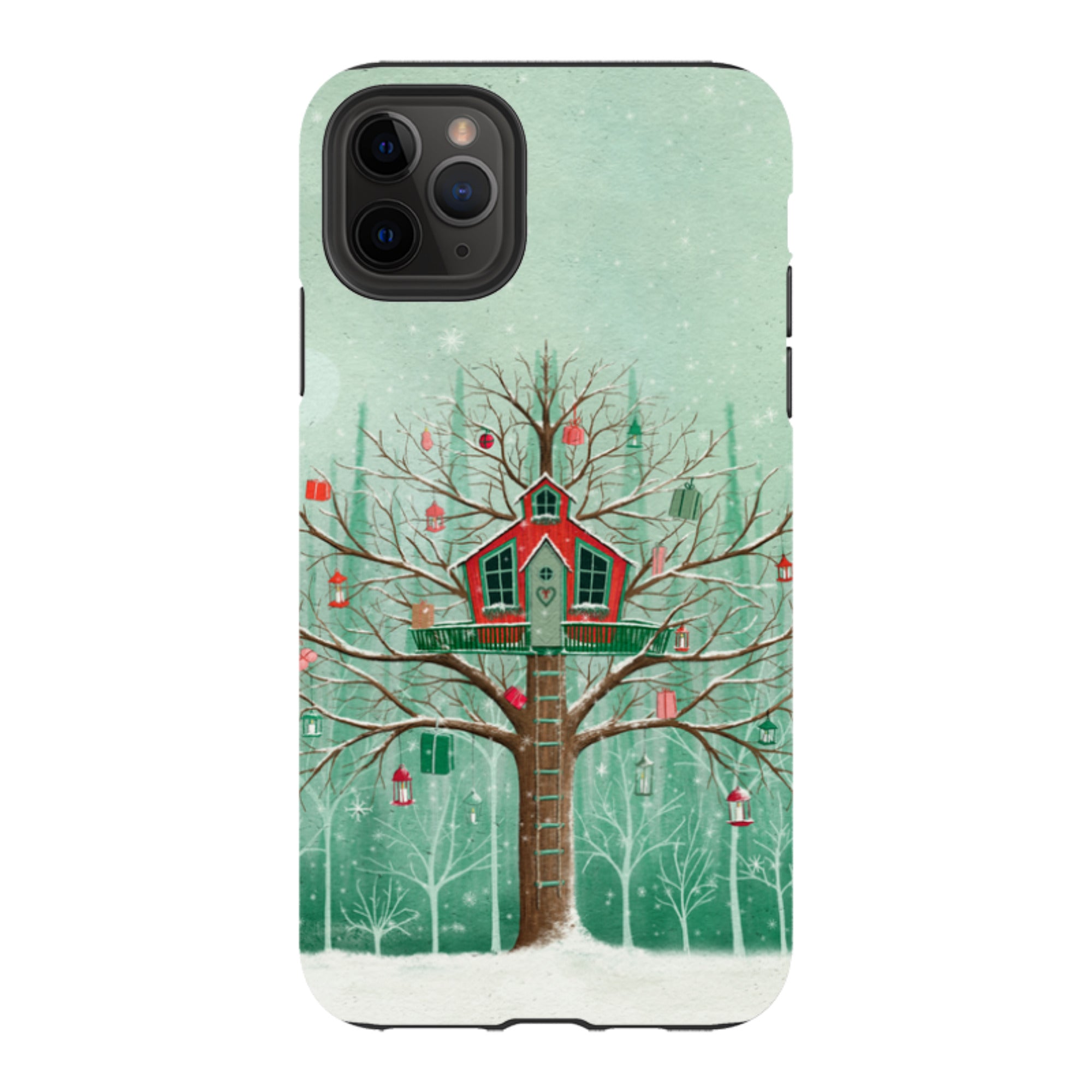 iPhone Tough Case -Christmas Tree House By Maja Lindberg
