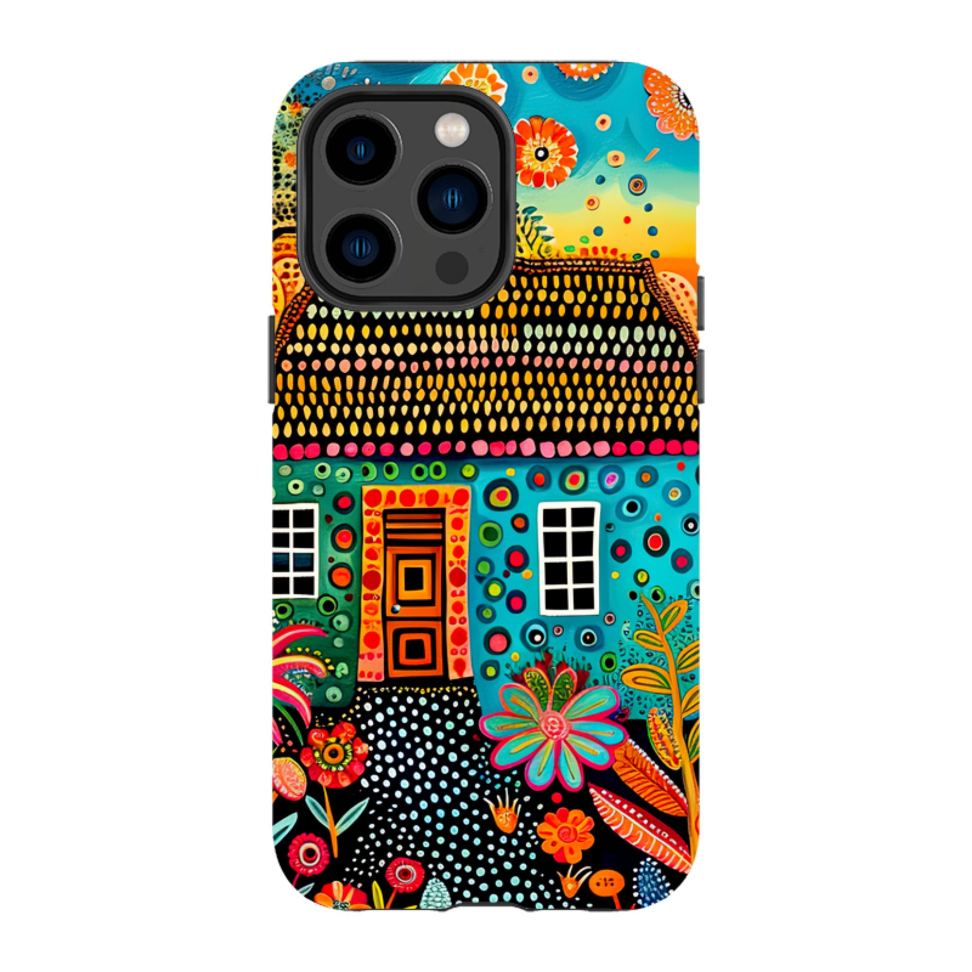 iPhone MagSafe Tough Case - Folk Art House VII
