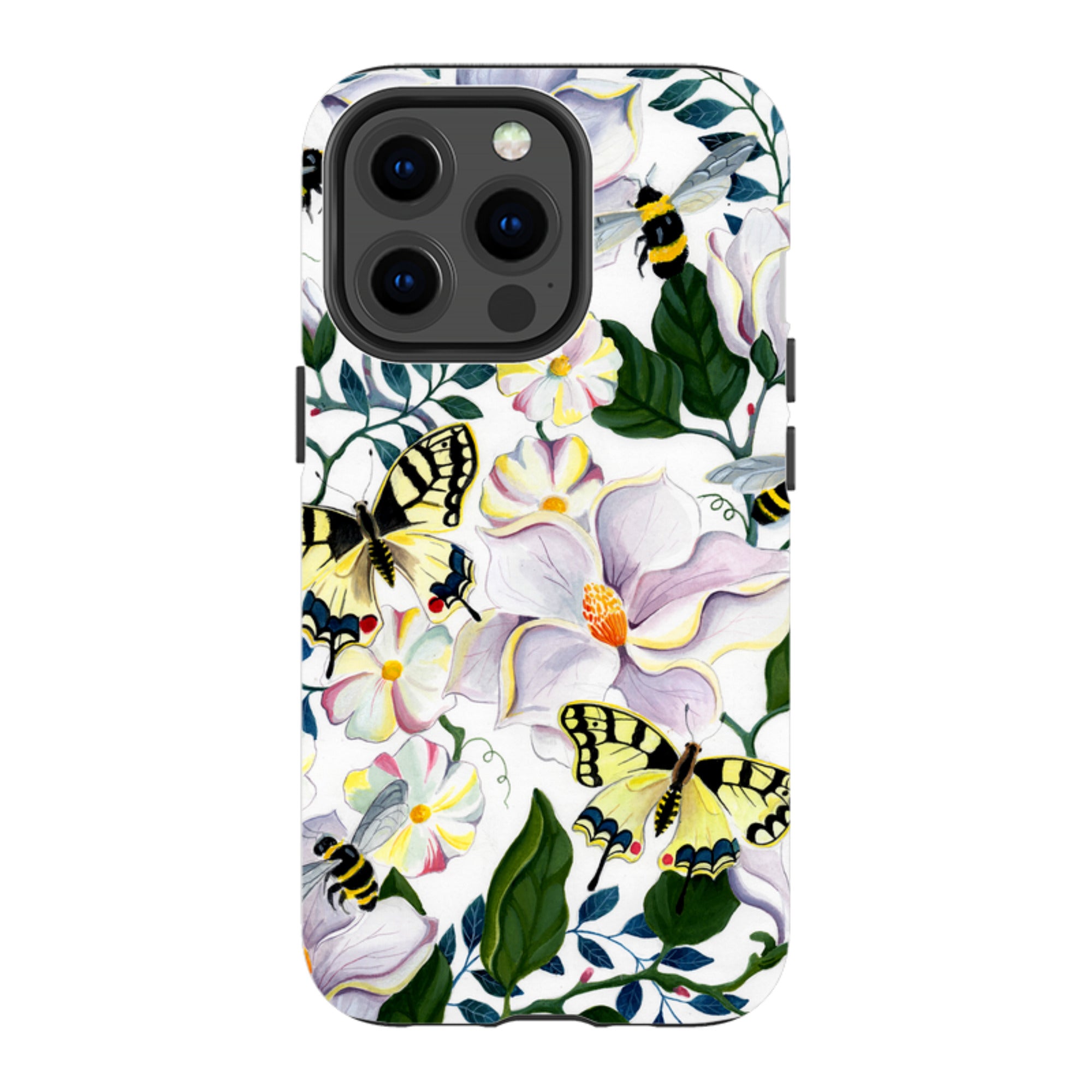 iPhone Tough Case - Bees And Magnolia By Bex Parkin