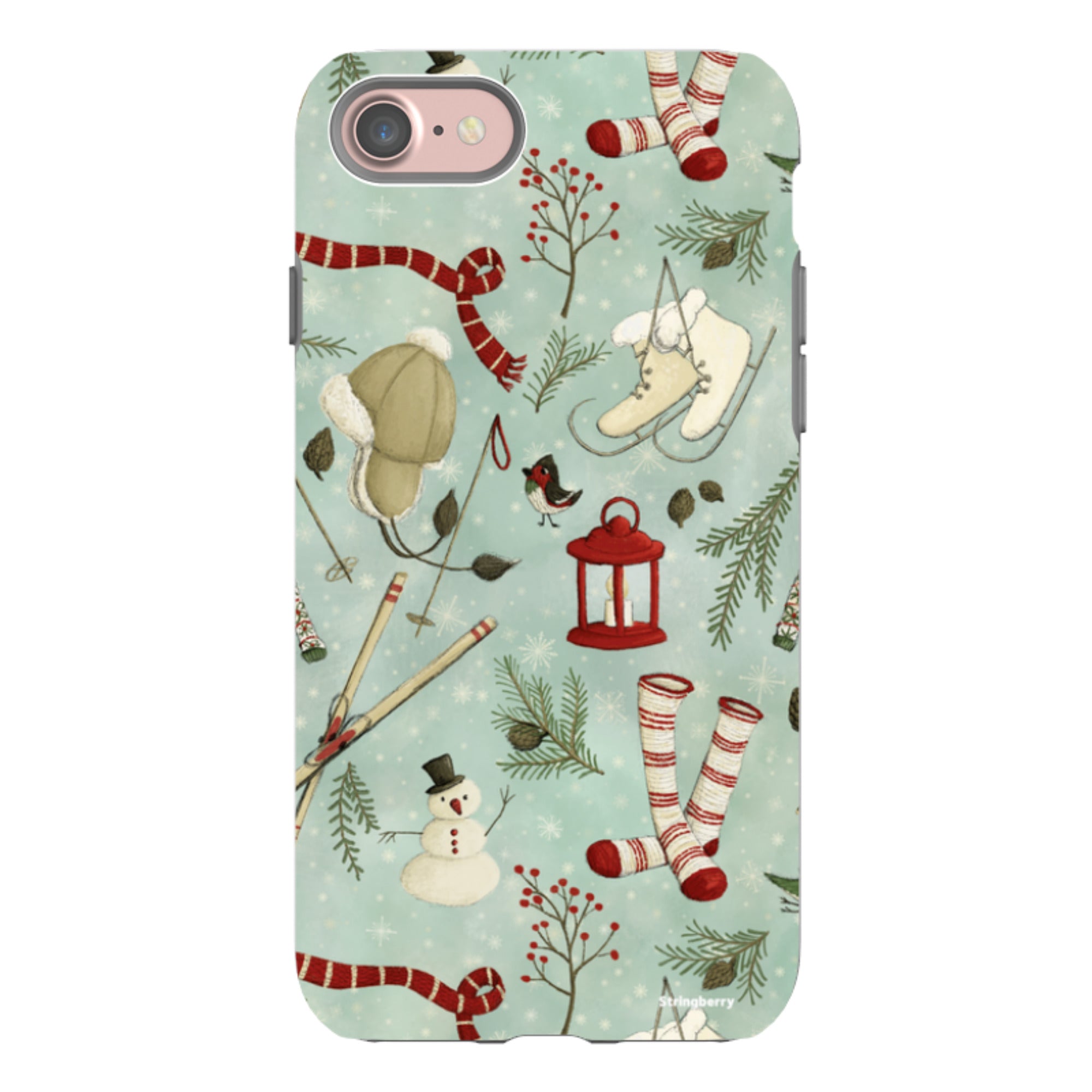 iPhone Tough Case - Winter Pattern By Maja Lindberg