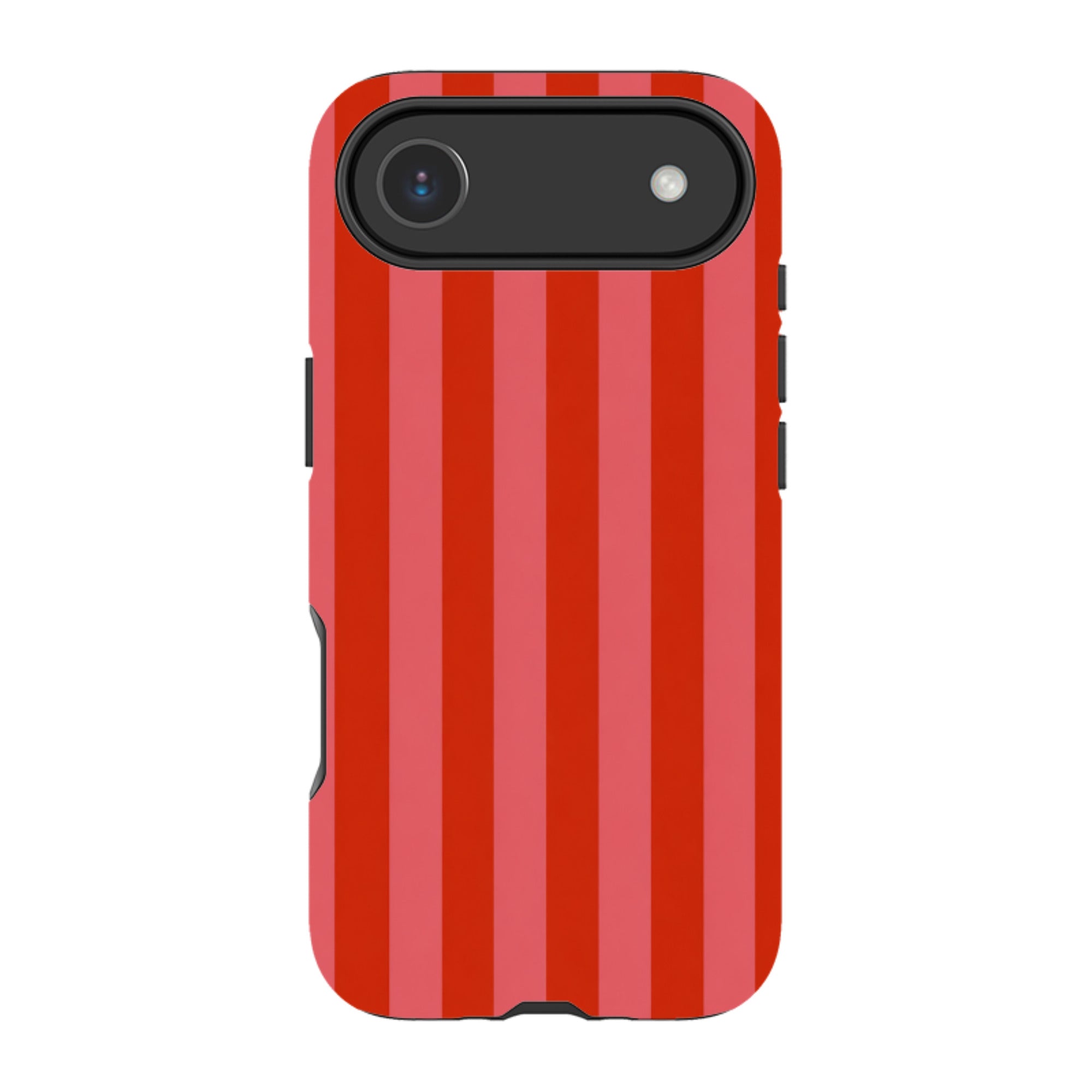 iPhone MagSafe Tough Case - Cherry Red & Pink Stripe