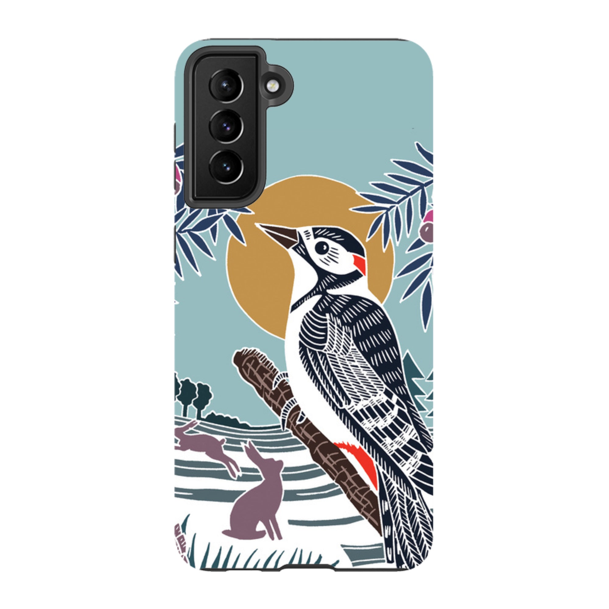 Samsung Tough Case - Woodpecker Brown By Kate Heiss