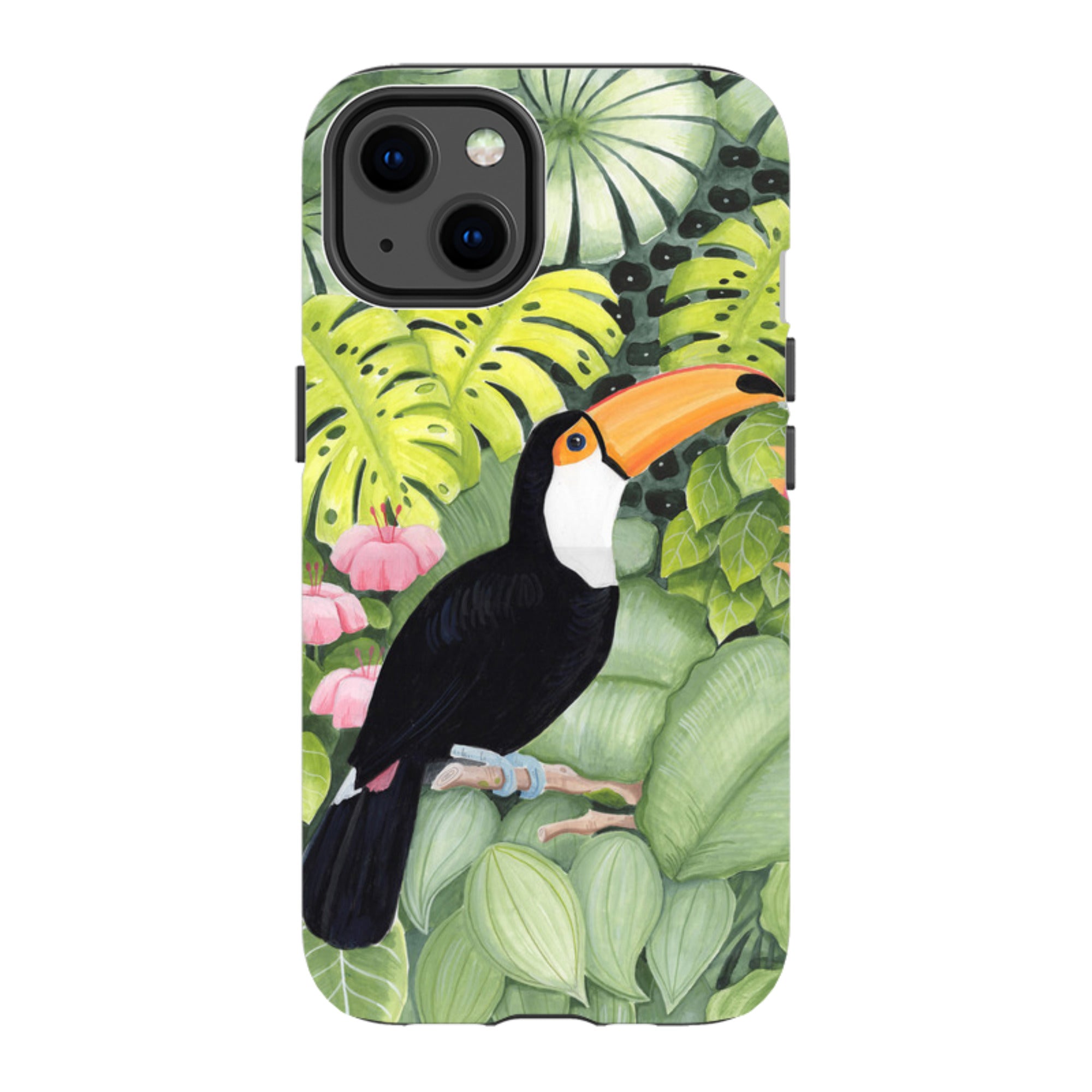 iPhone Tough Case - Toucan In Leaves By Bex Parkin