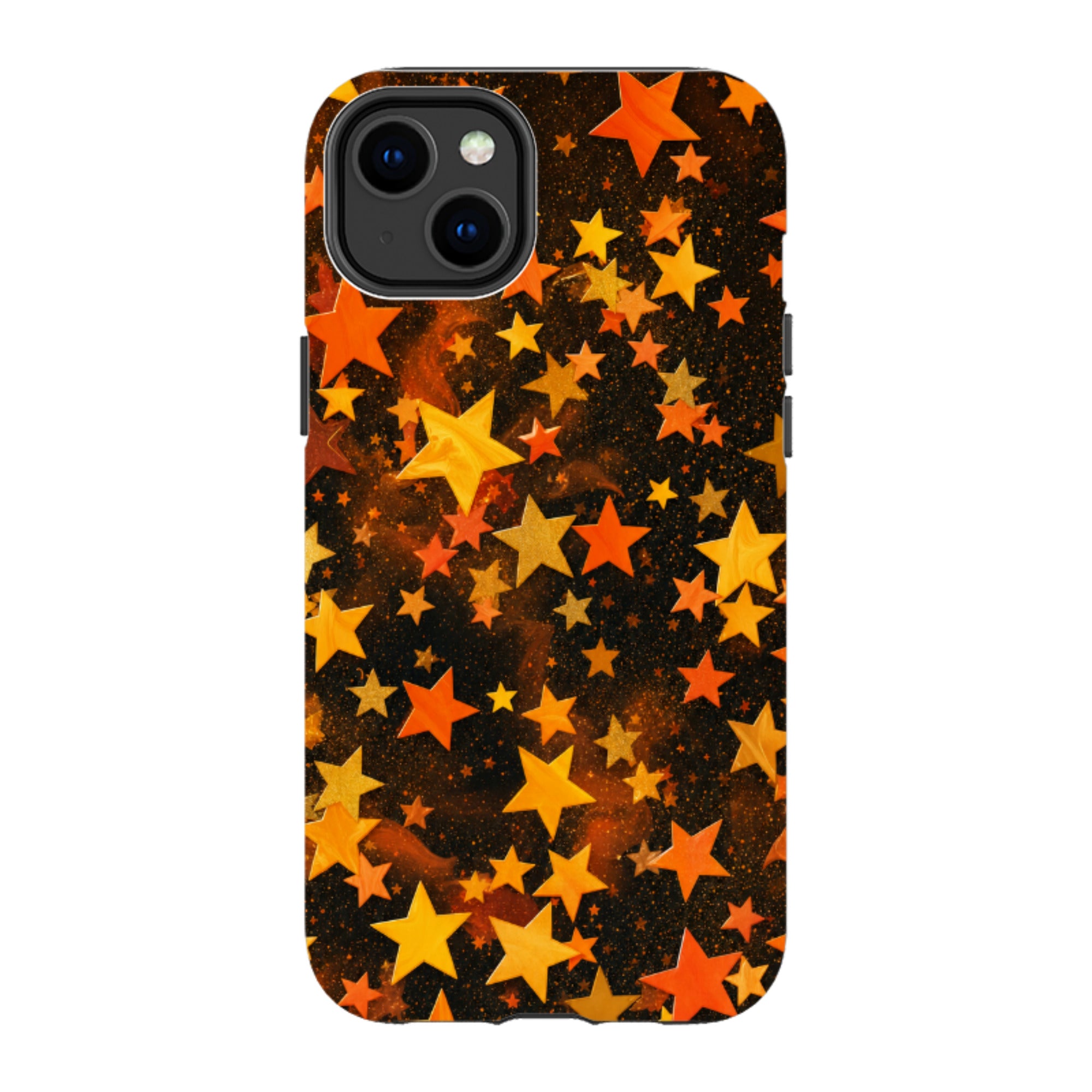 iPhone Tough Case - Orange Galaxy Star