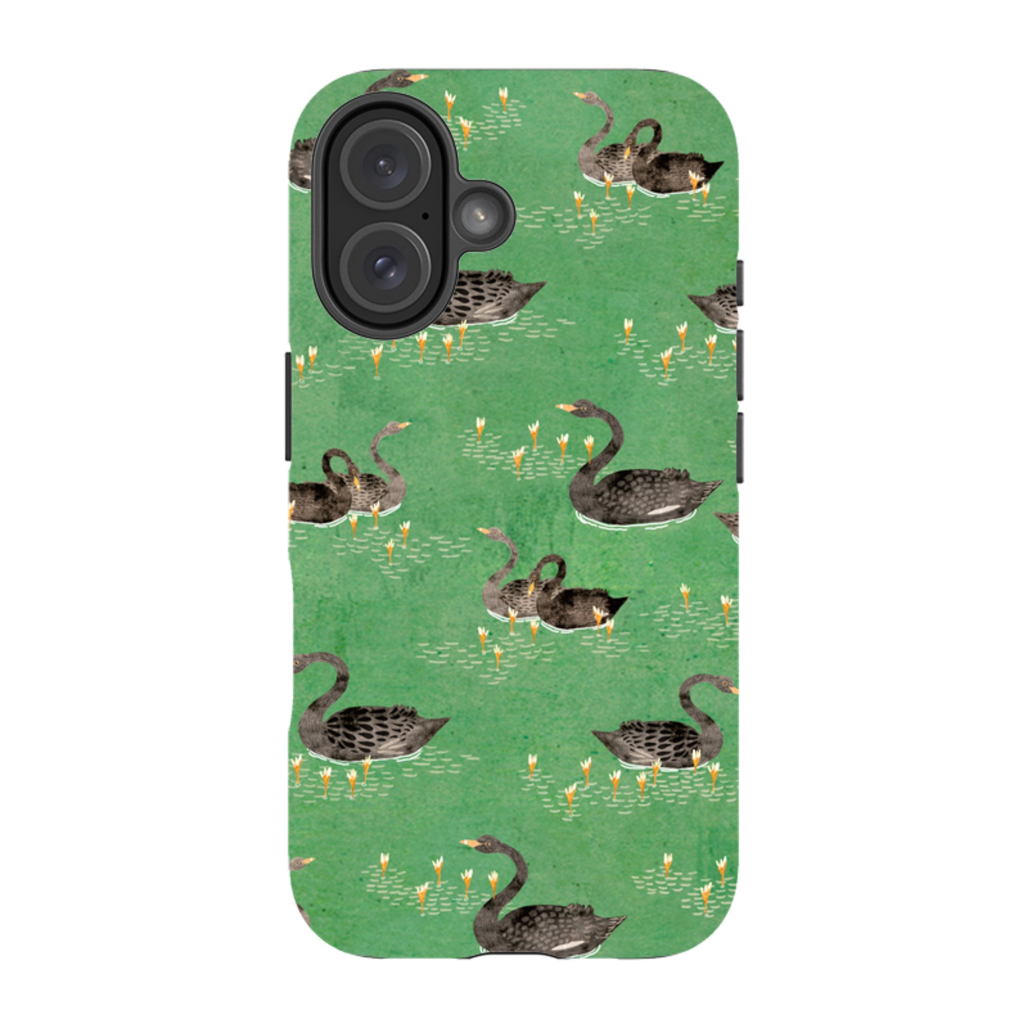 iPhone Tough Case - Swans Green By Katherine Quinn