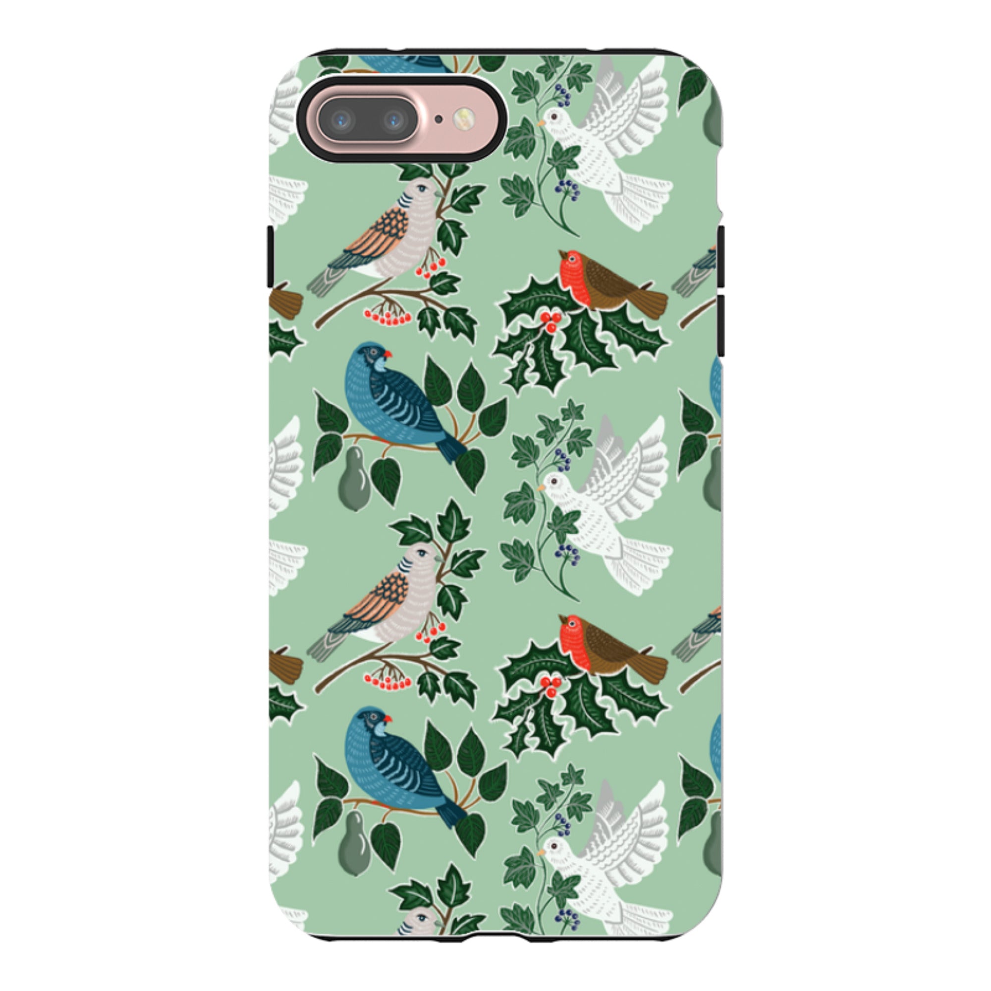 iPhone Tough Case - Winter Birds-1 By kate Heiss