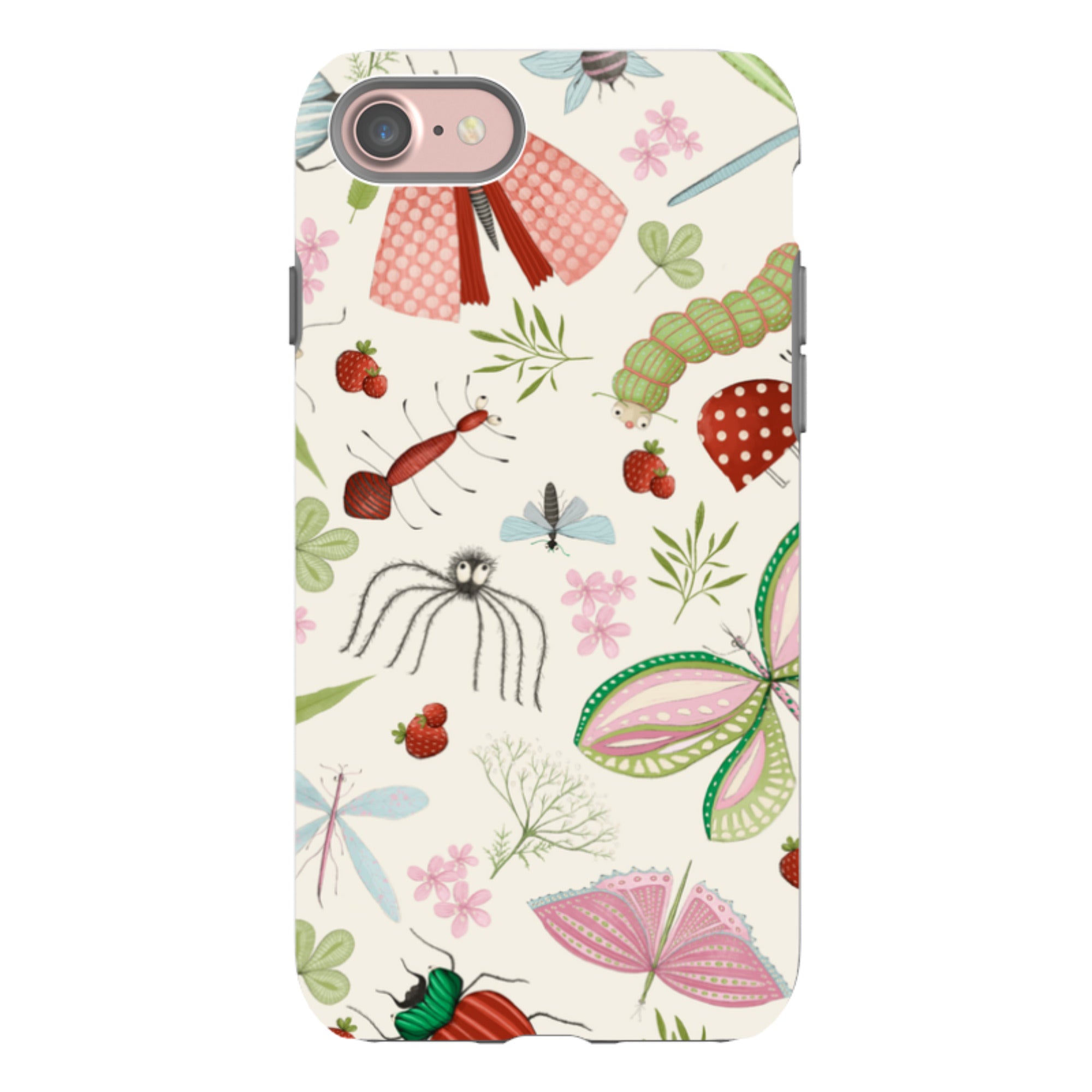 iPhone Tough Case - Insects Pattern By Maja Lindberg