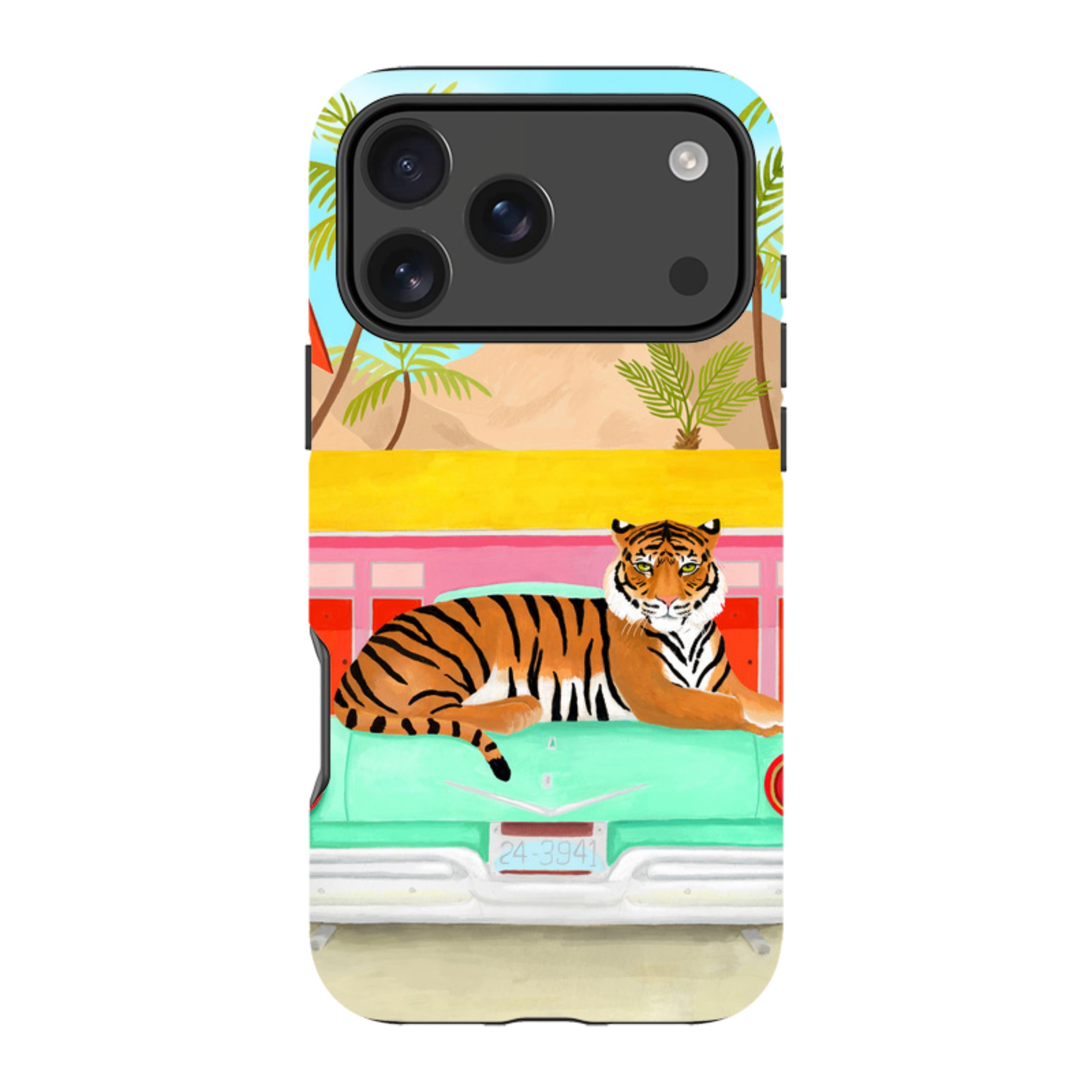 iPhone MagSafe Tough Case - Palm Motel Tiger By Bex Parkin