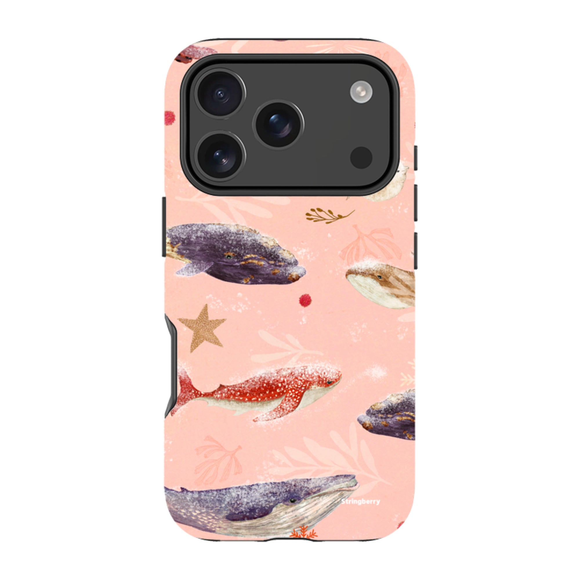 iPhone Tough Case - Sugar Plum Whales By Katherine Quinn