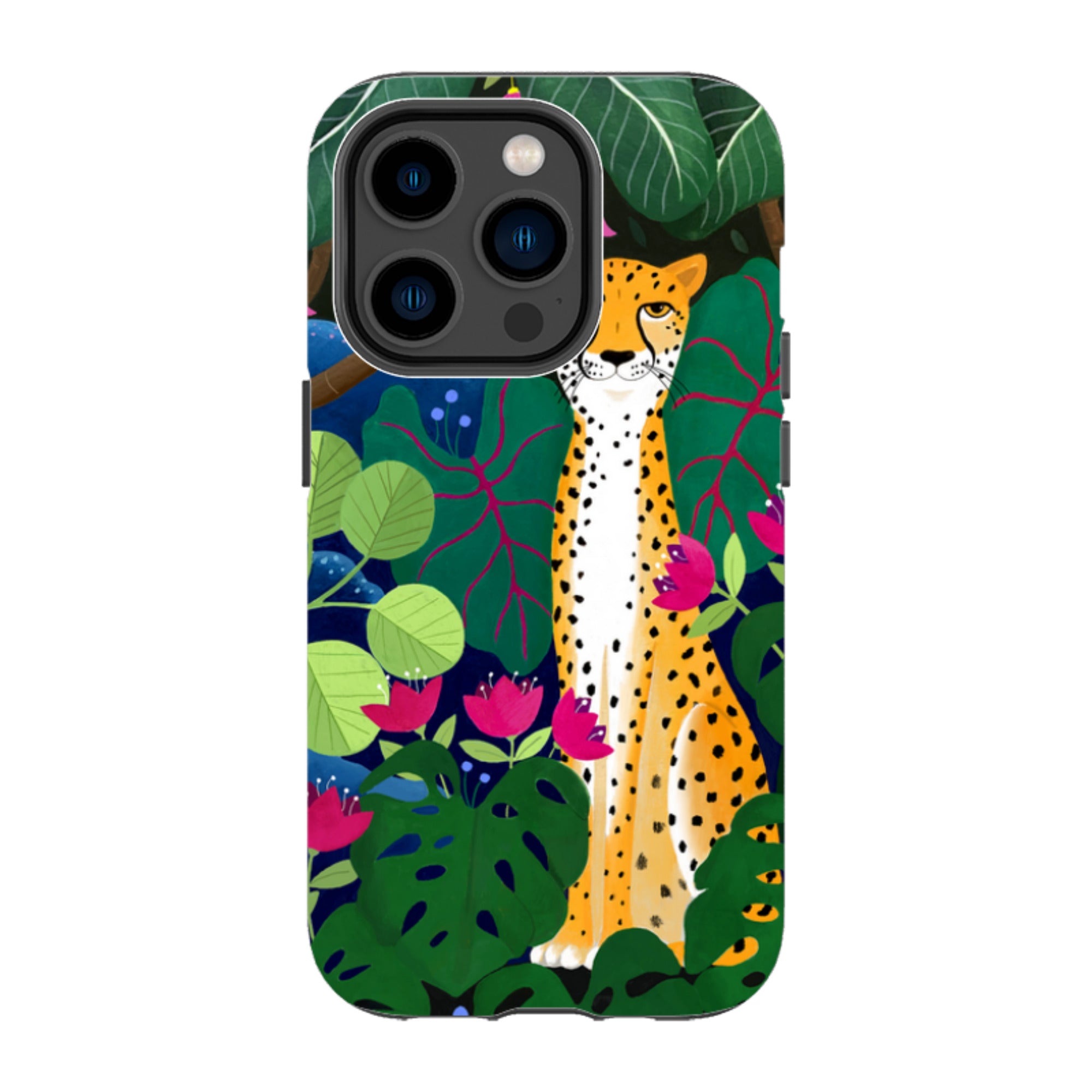 iPhone Tough Case - Cheetah And Monstera By Bex Parkin