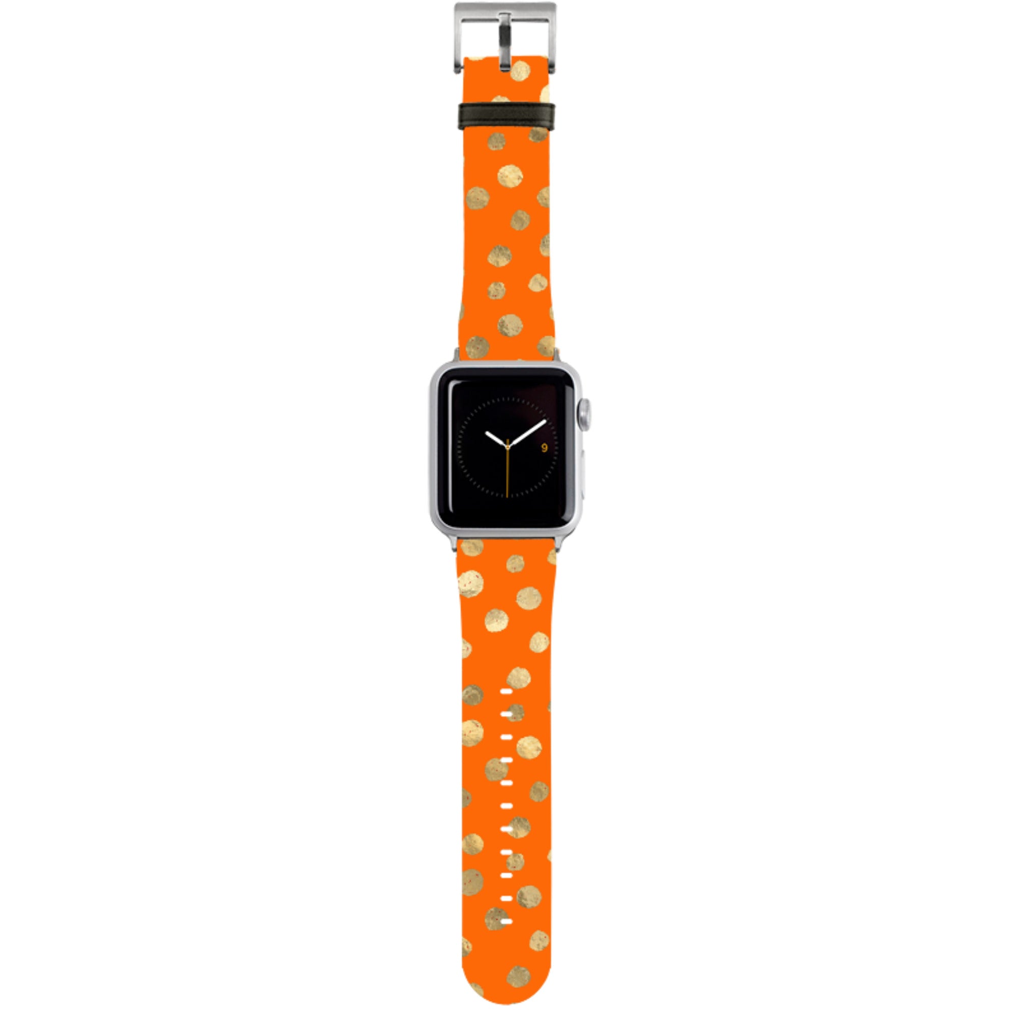 Orange and Gold Dots Apple Watch Strap