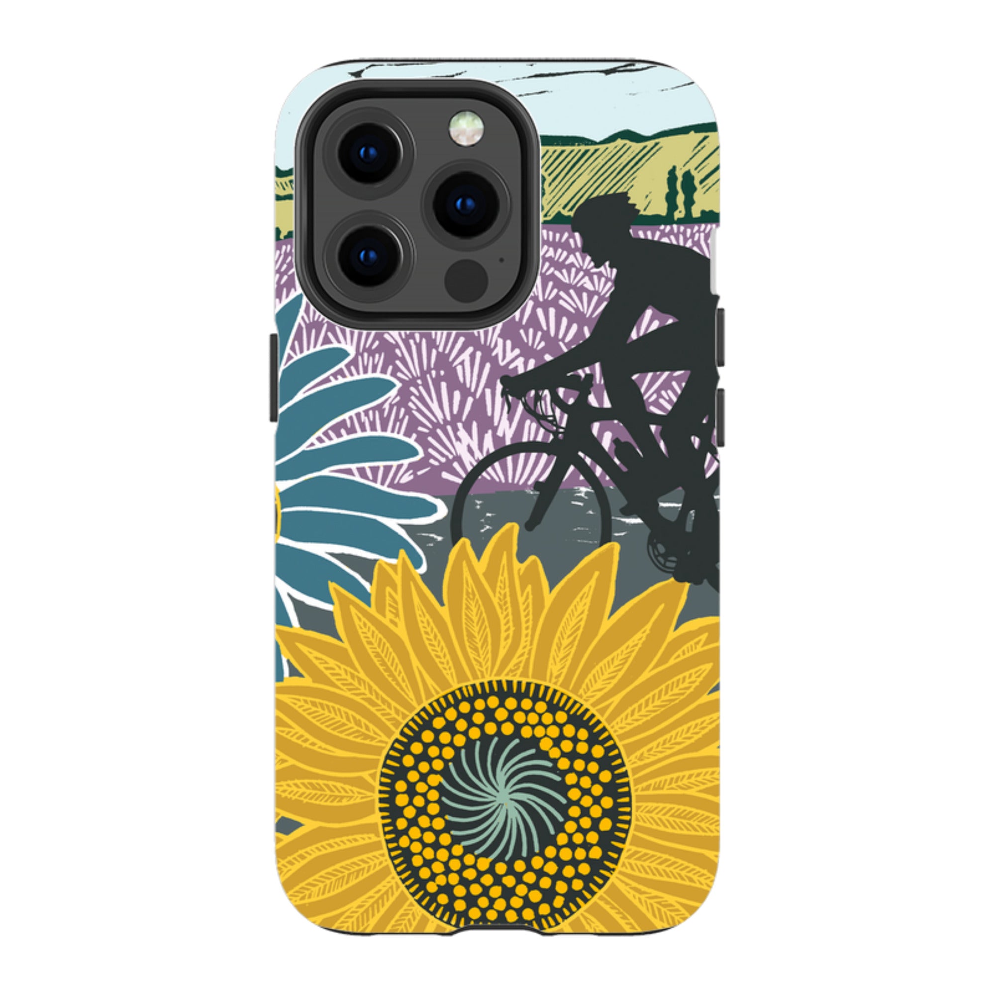 iPhone Tough Case - Bike And Sunflowers By Kate Heiss