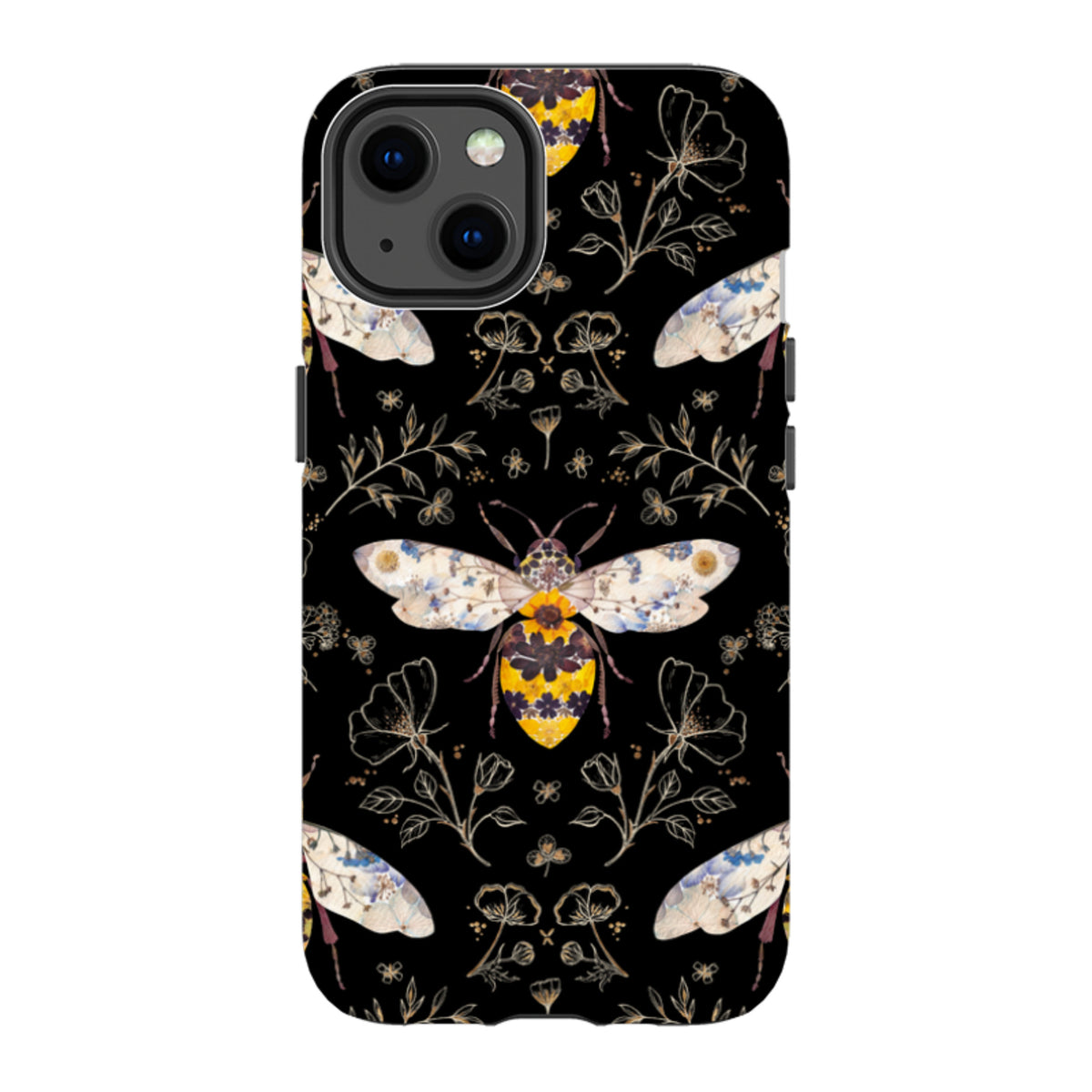 iPhone Tough Case - Midnight Bumble Bee By Helen Ahpornsiri