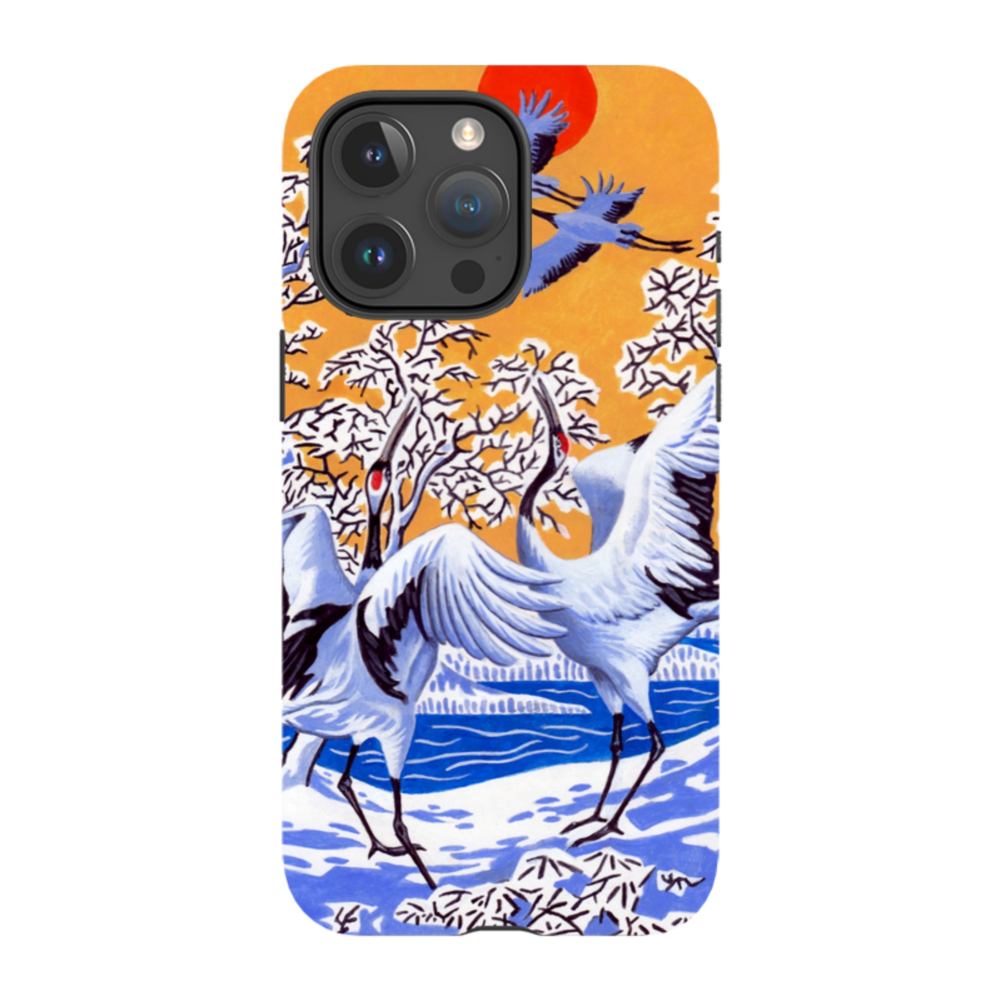 iPhone Tough Case - Japanese Cranes By Philip Hood