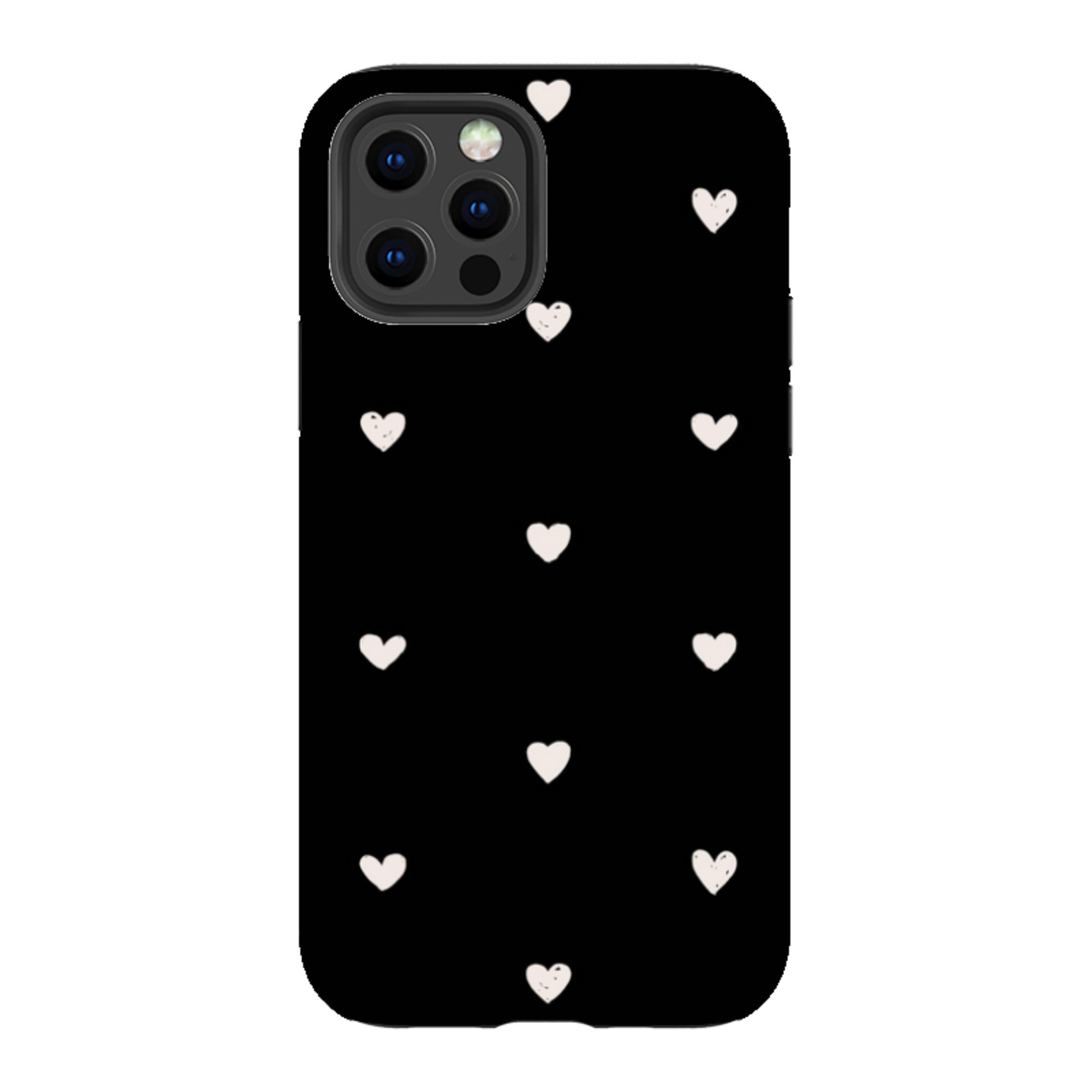 iPhone Tough Case - Hearts Black