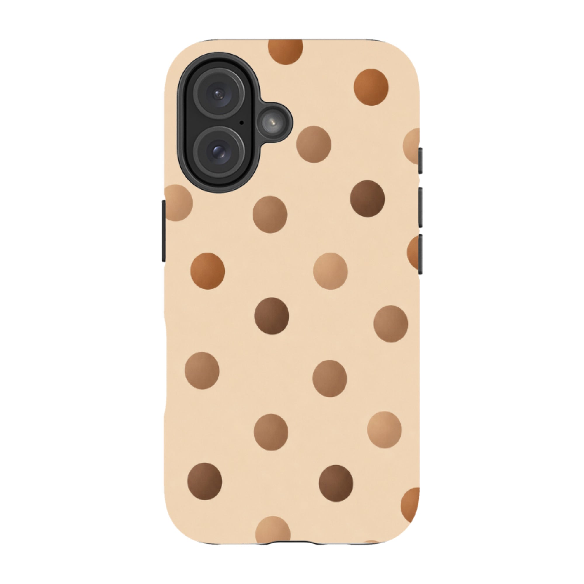 iPhone MagSafe Tough Case - Brown Polka Dot