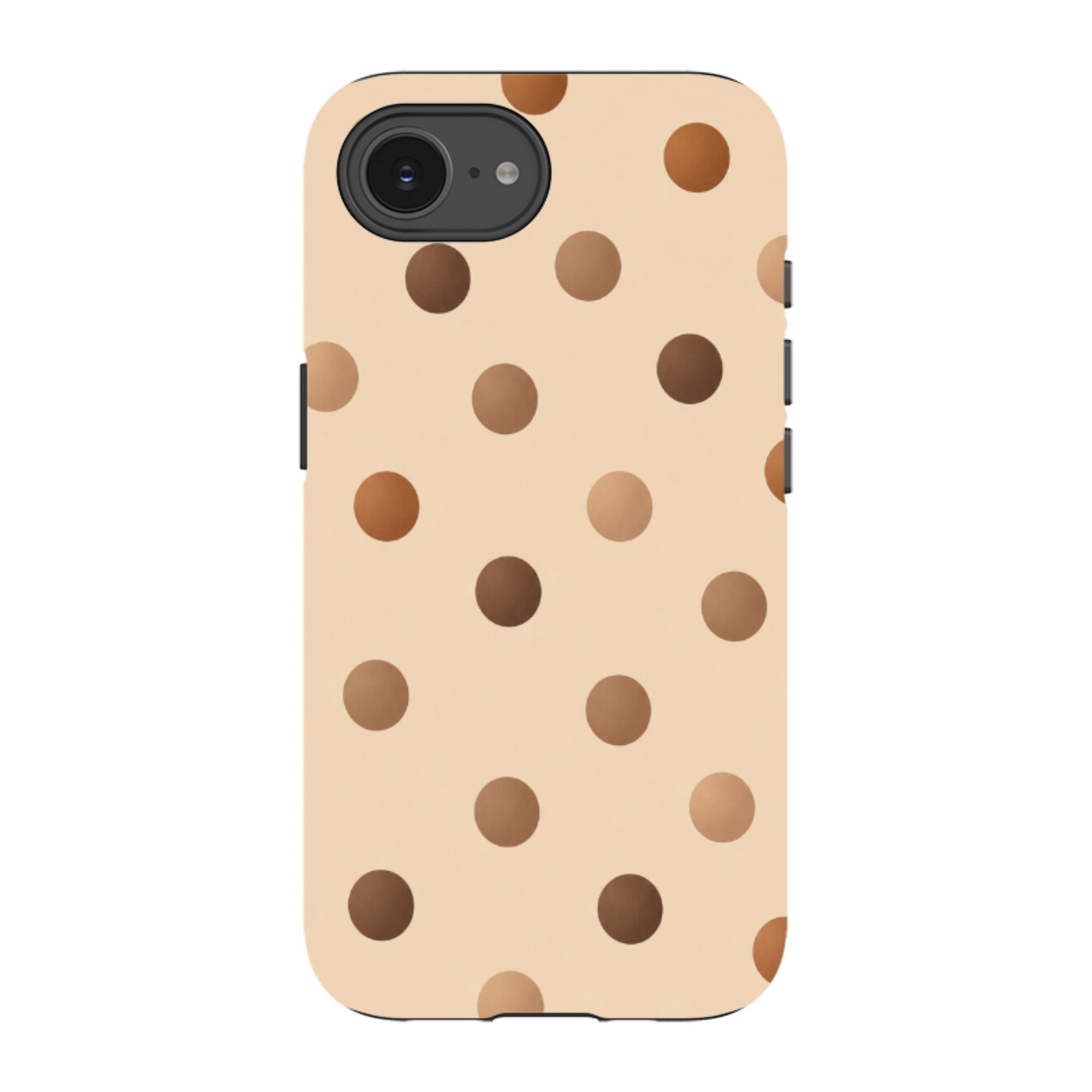 iPhone Tough Case - Brown Polka Dot