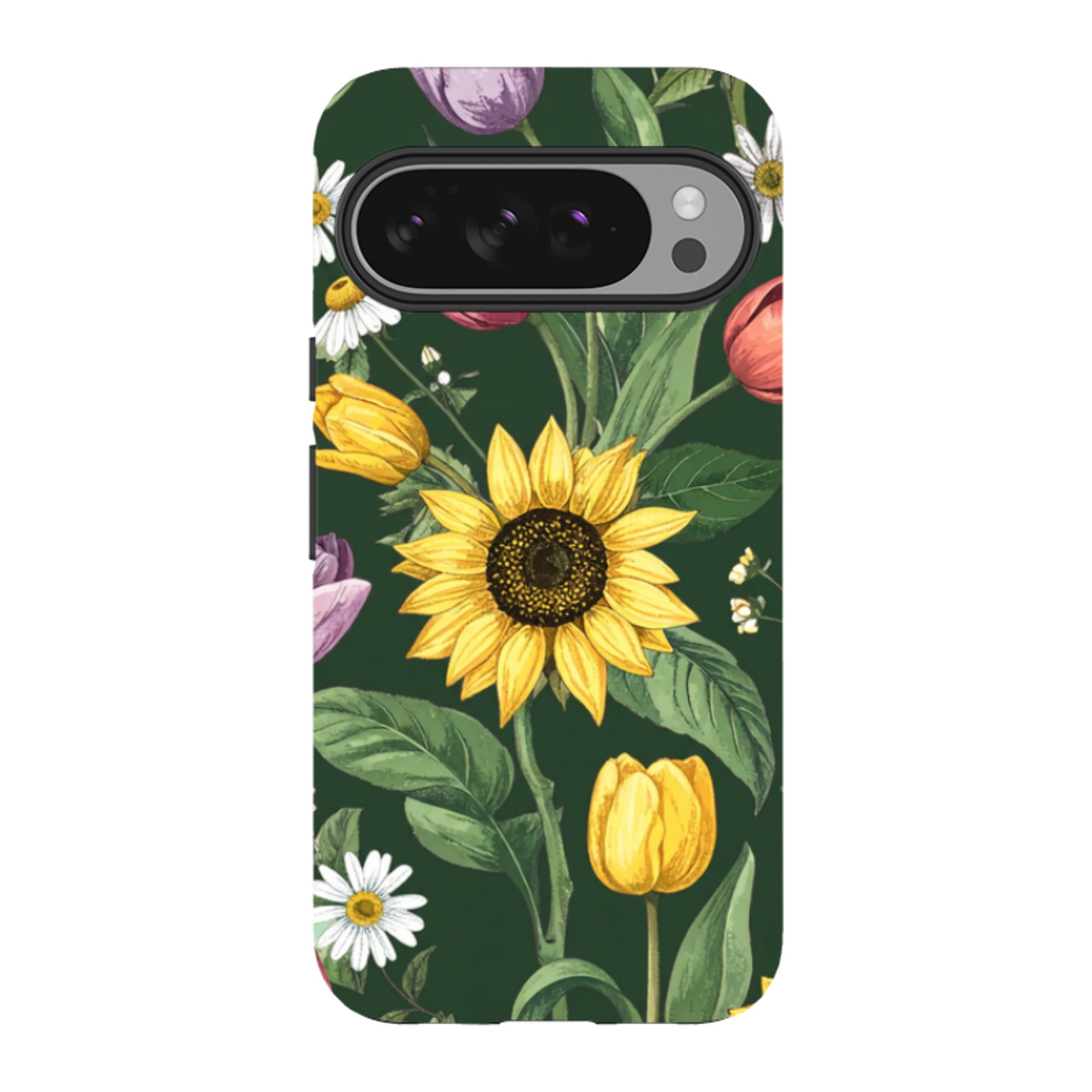 Google Tough Case - Green Sunflowers