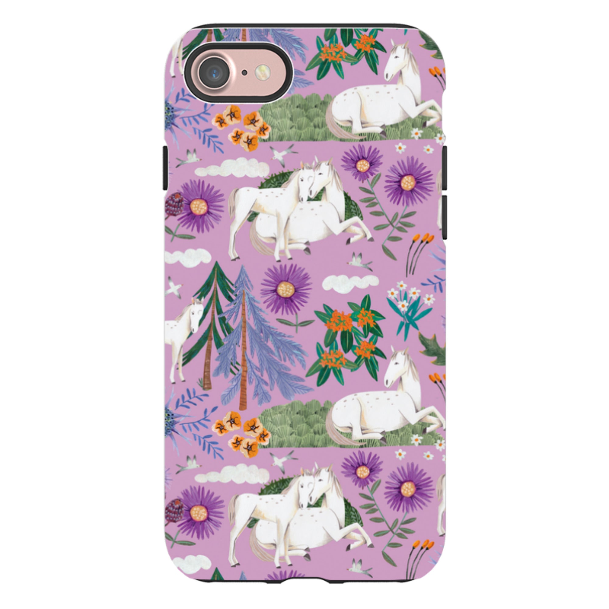 iPhone Tough Case - Horse Pattern By Caroline Bonne Muller