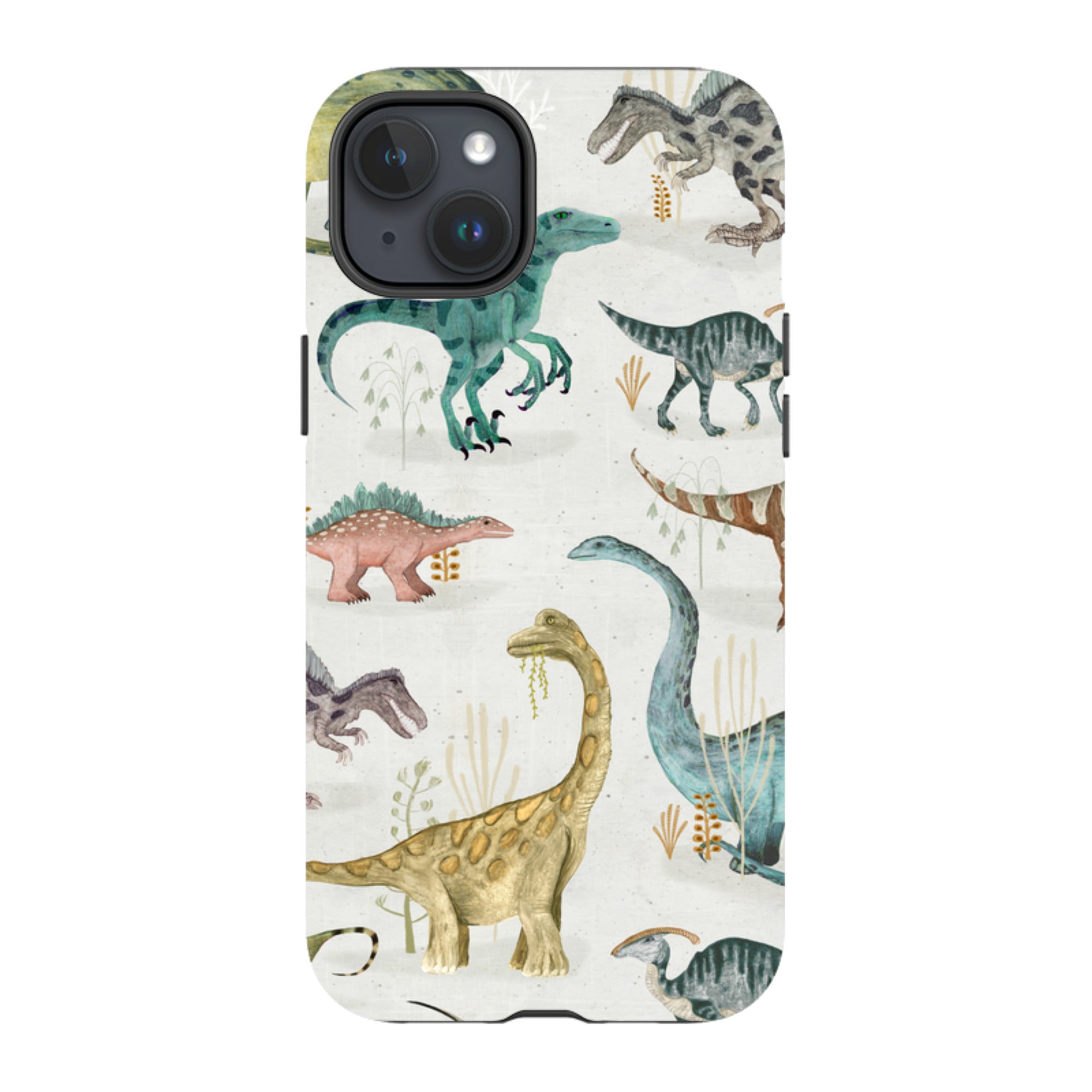 iPhone Tough Case - Dinosaur Pastel By Katherine Quinn