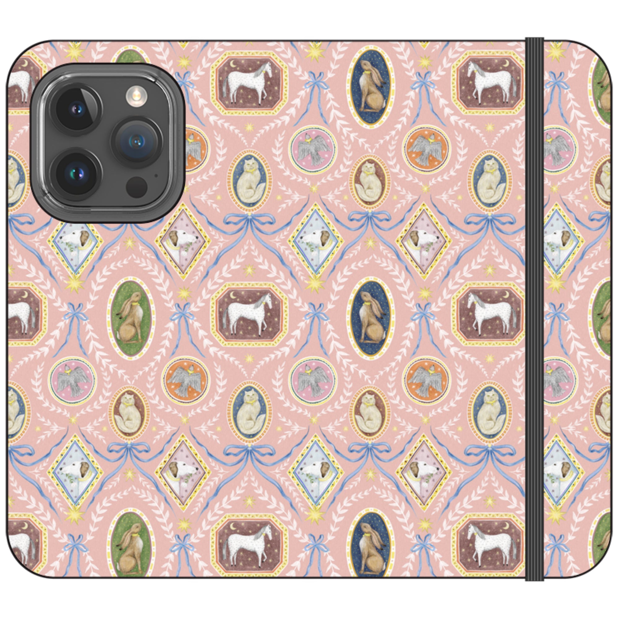 Charleston Peach Pink Wallet Case By Catherine Rowe