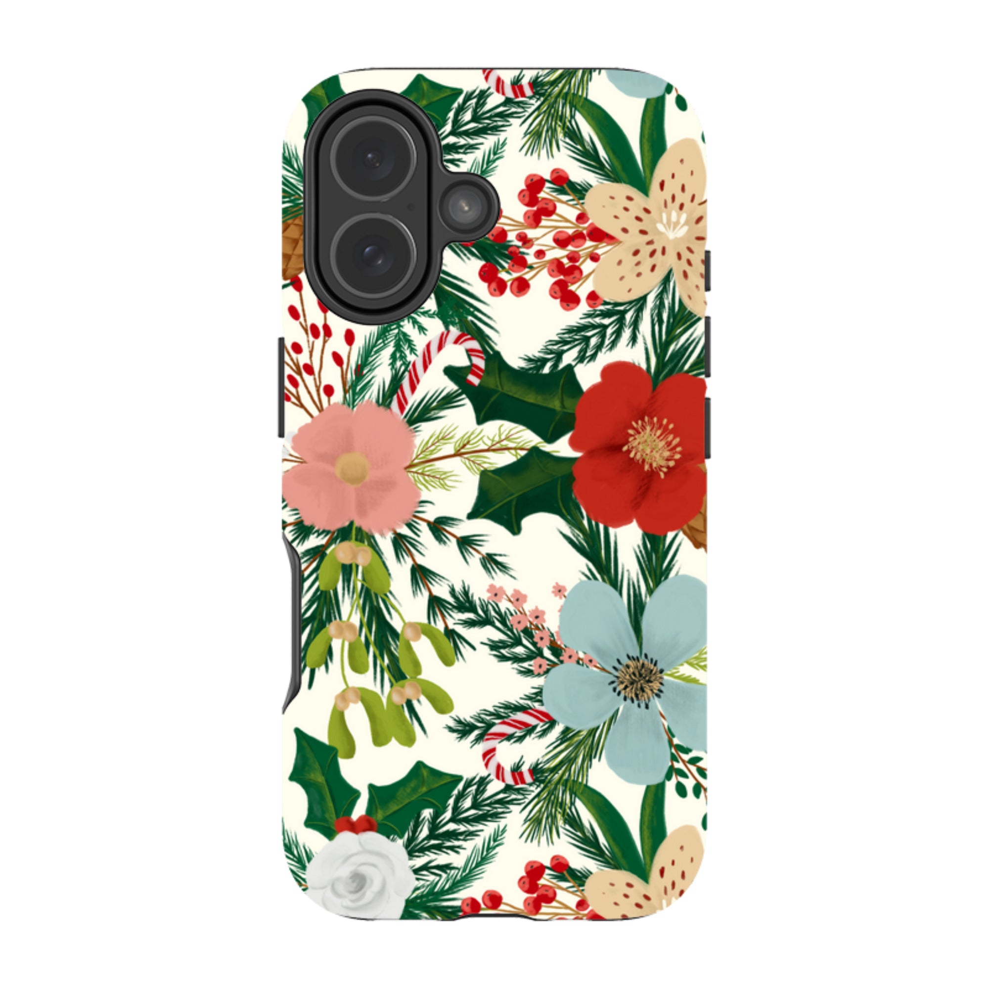 iPhone Tough Case - Christmas Florals By Abby Jacobs