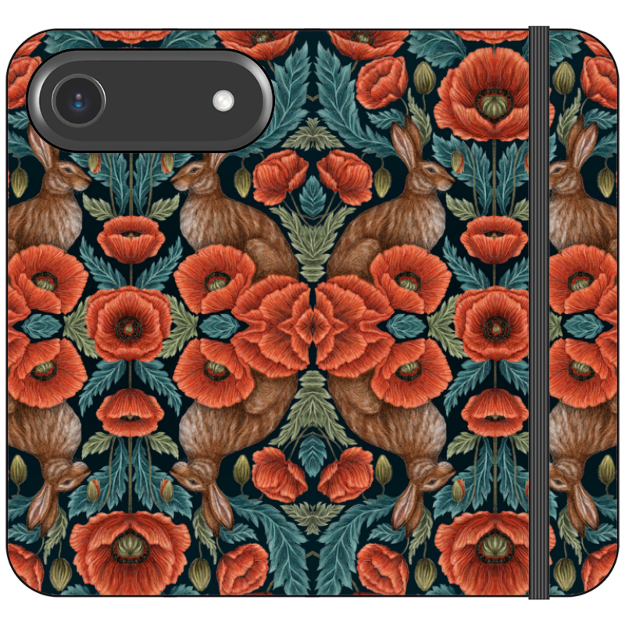 Poppy Red Wallet Case By Catherine Rowe
