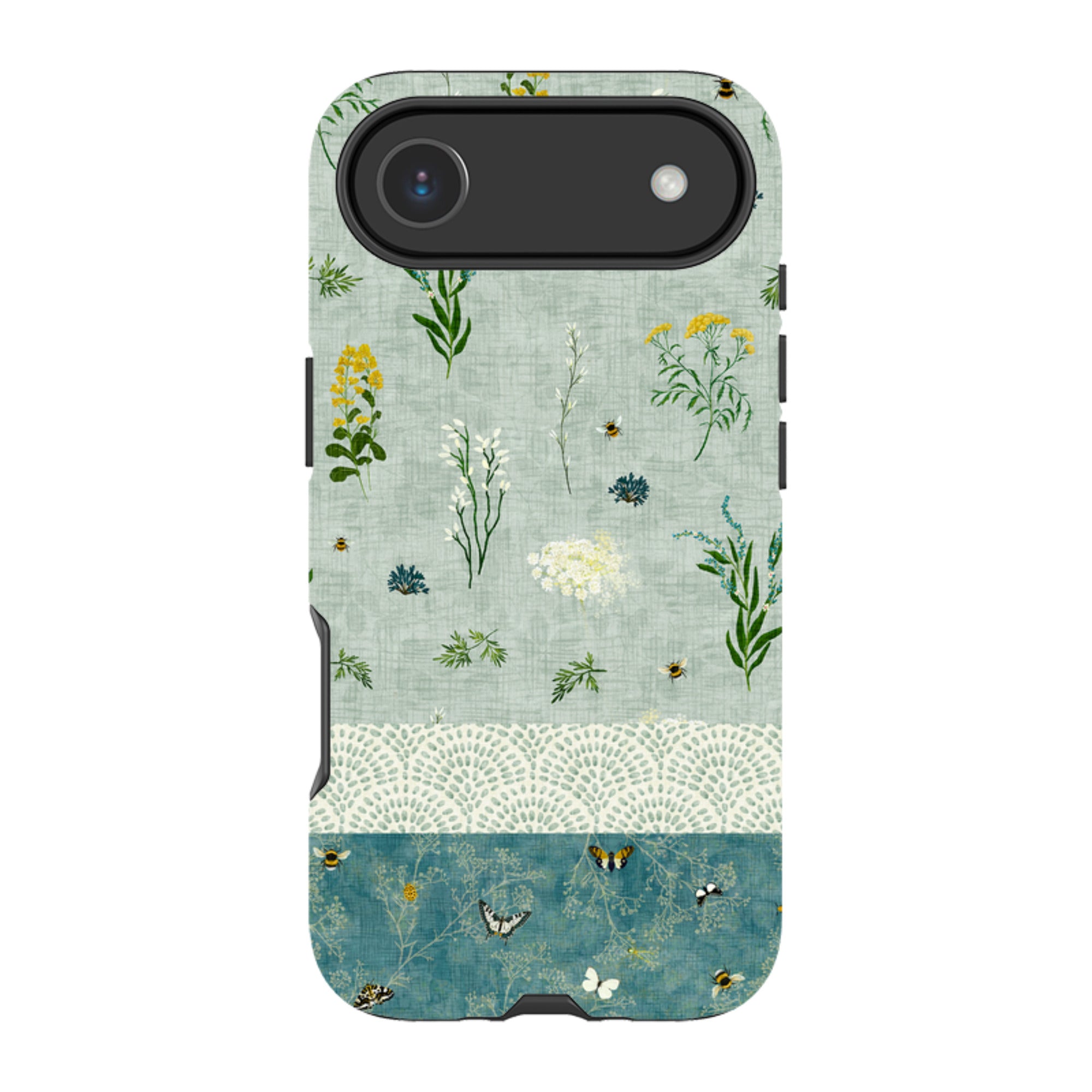 iPhone Tough Case - Song Bird Florals and Bees 2 By Katherine Quinn