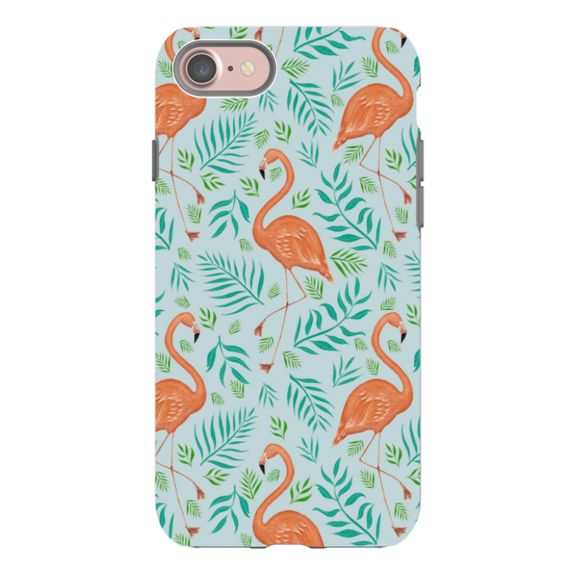iPhone Tough Case - Flamingo Pattern By Catherine Rowe