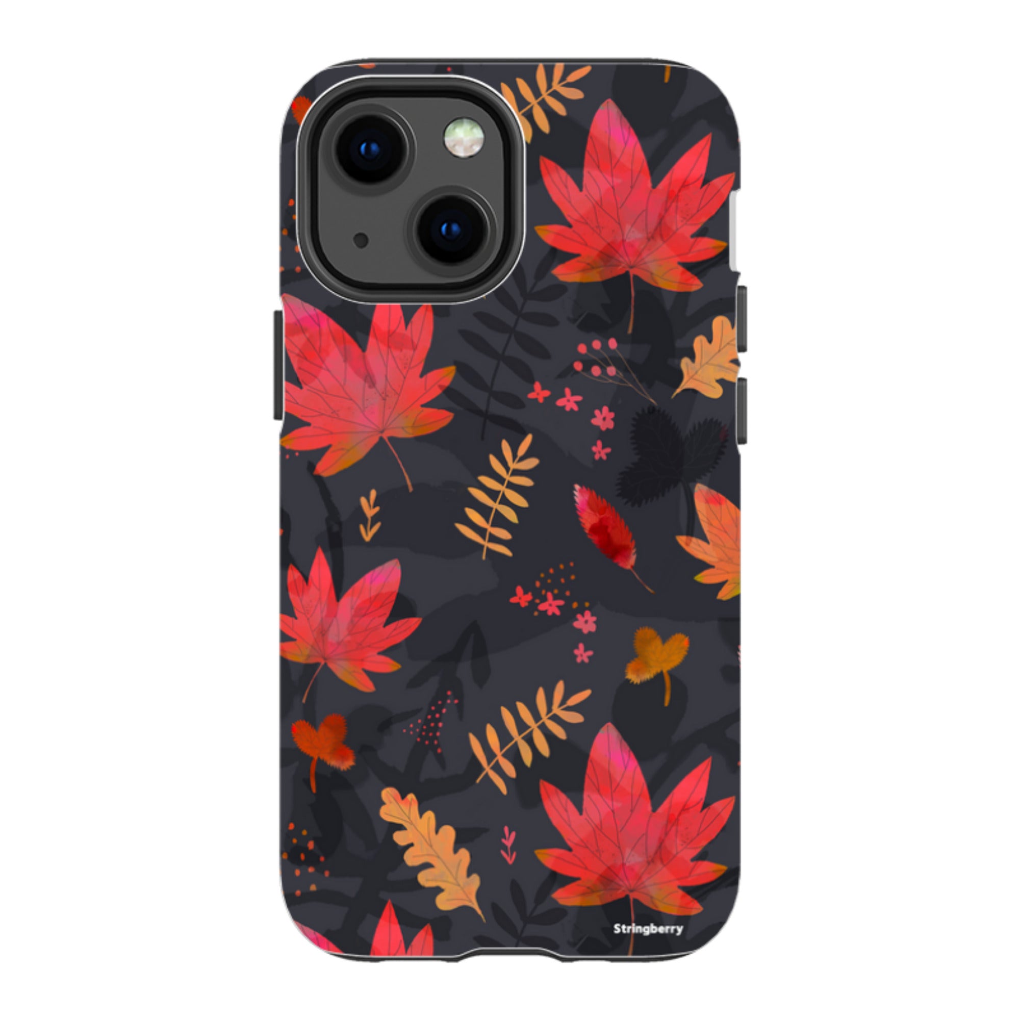 iPhone Tough Case - Autumn Leaves Dark