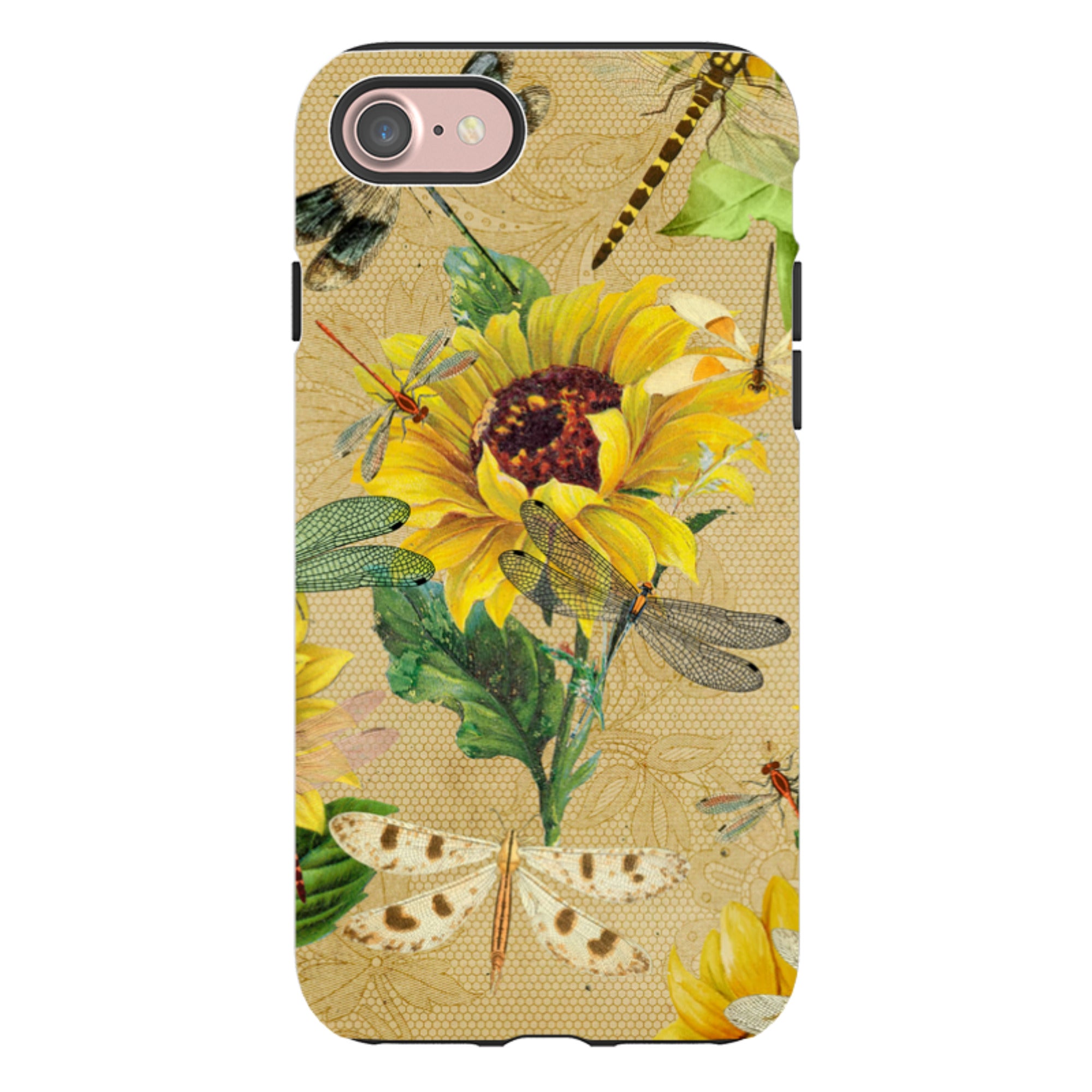 iPhone Tough Case - Dragonflies And Sunflowers
