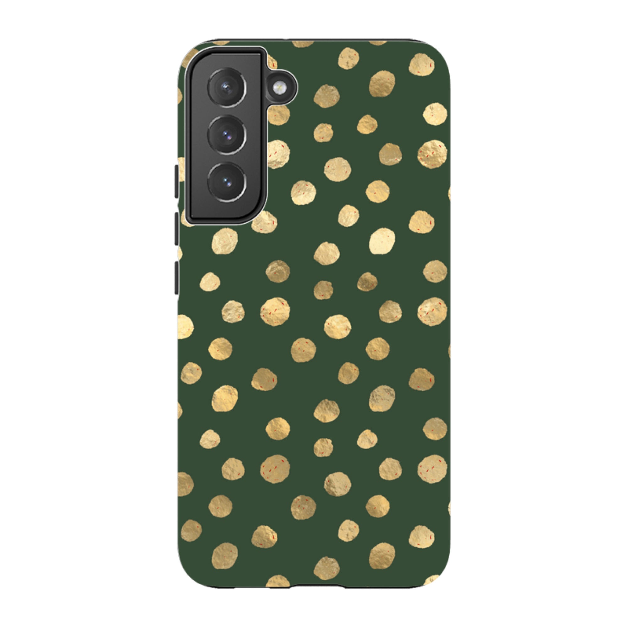 Samsung Tough Case - Green and Gold Dots