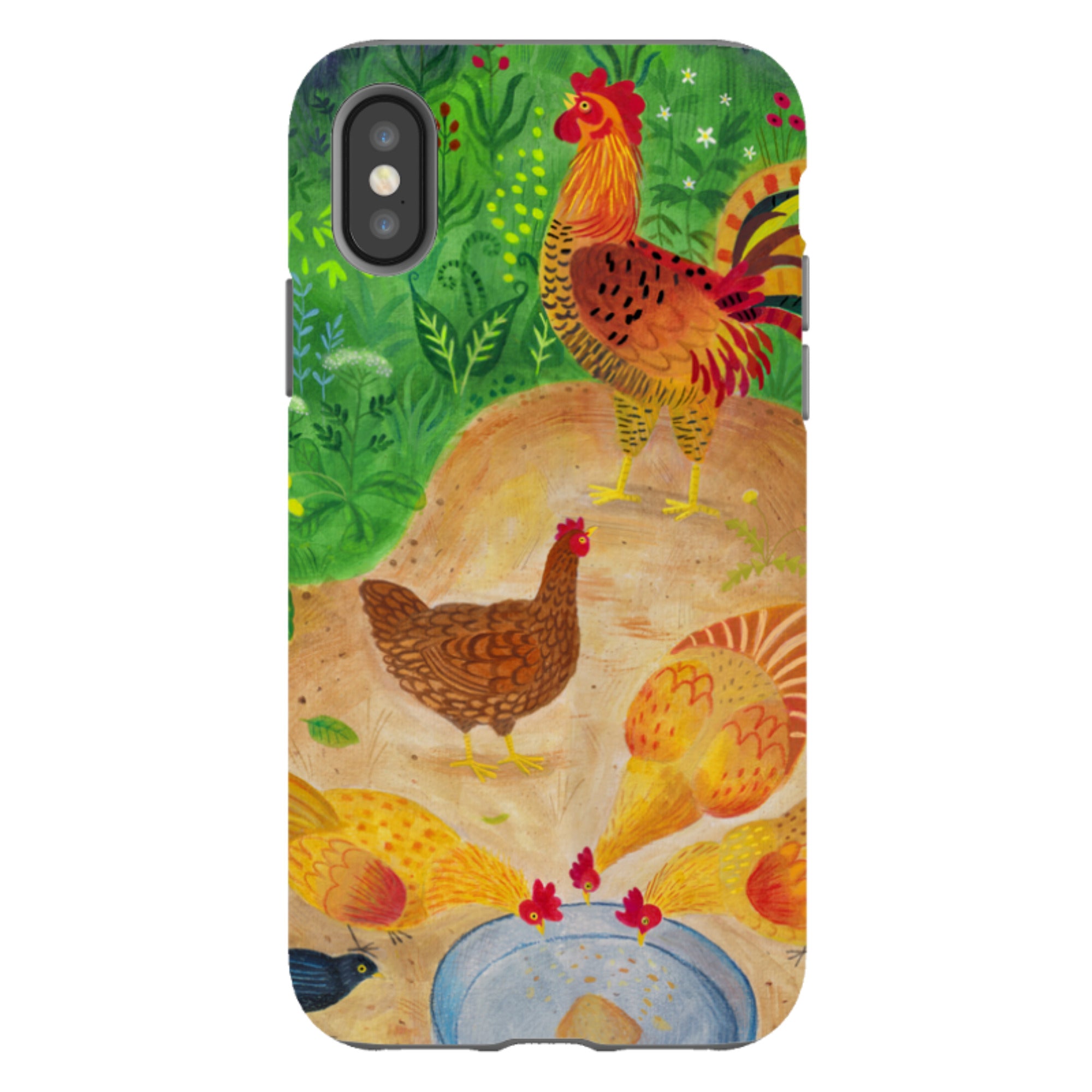 iPhone Tough Case - Chickens By Bex Parkin