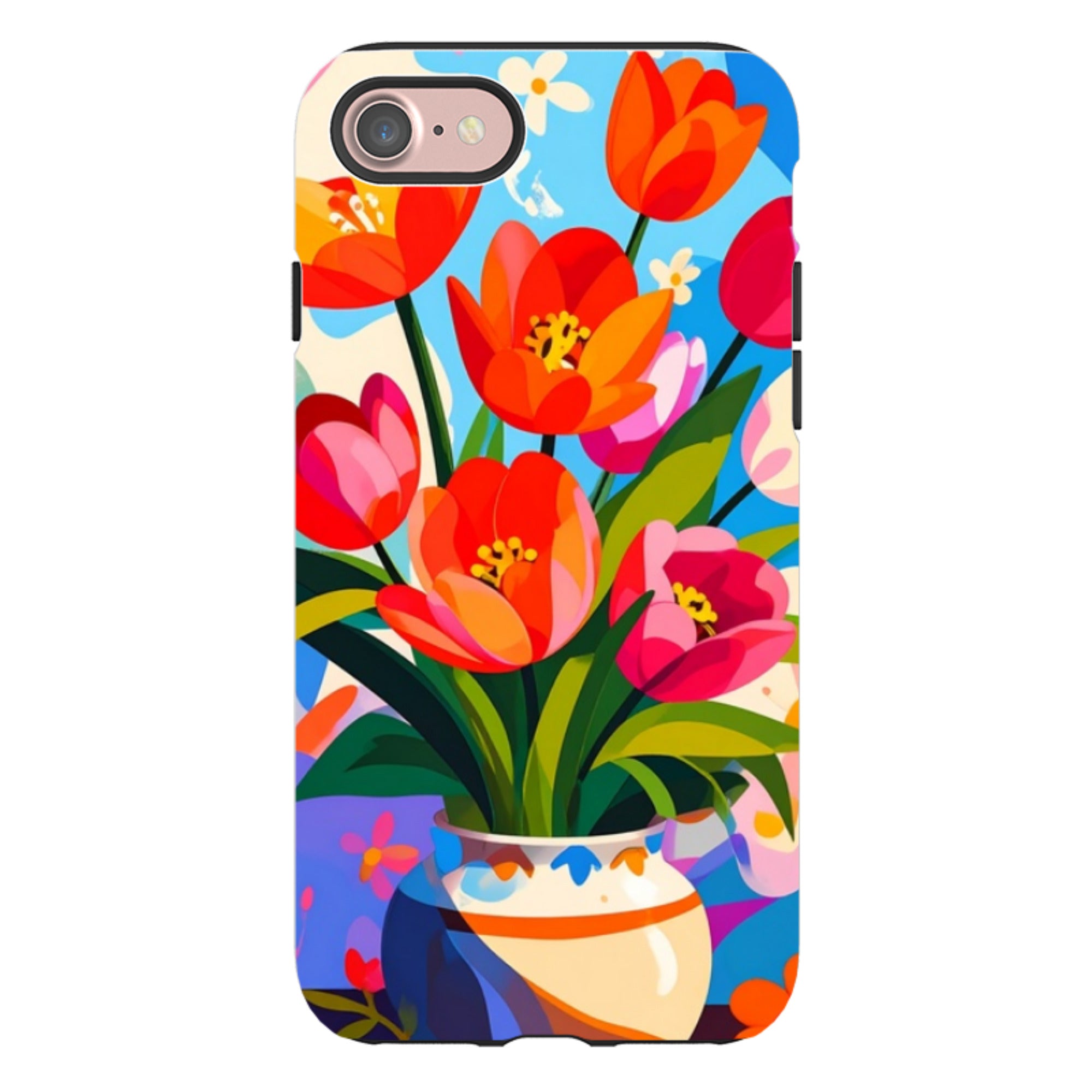 iPhone Tough Case - Tulip Pot Floral