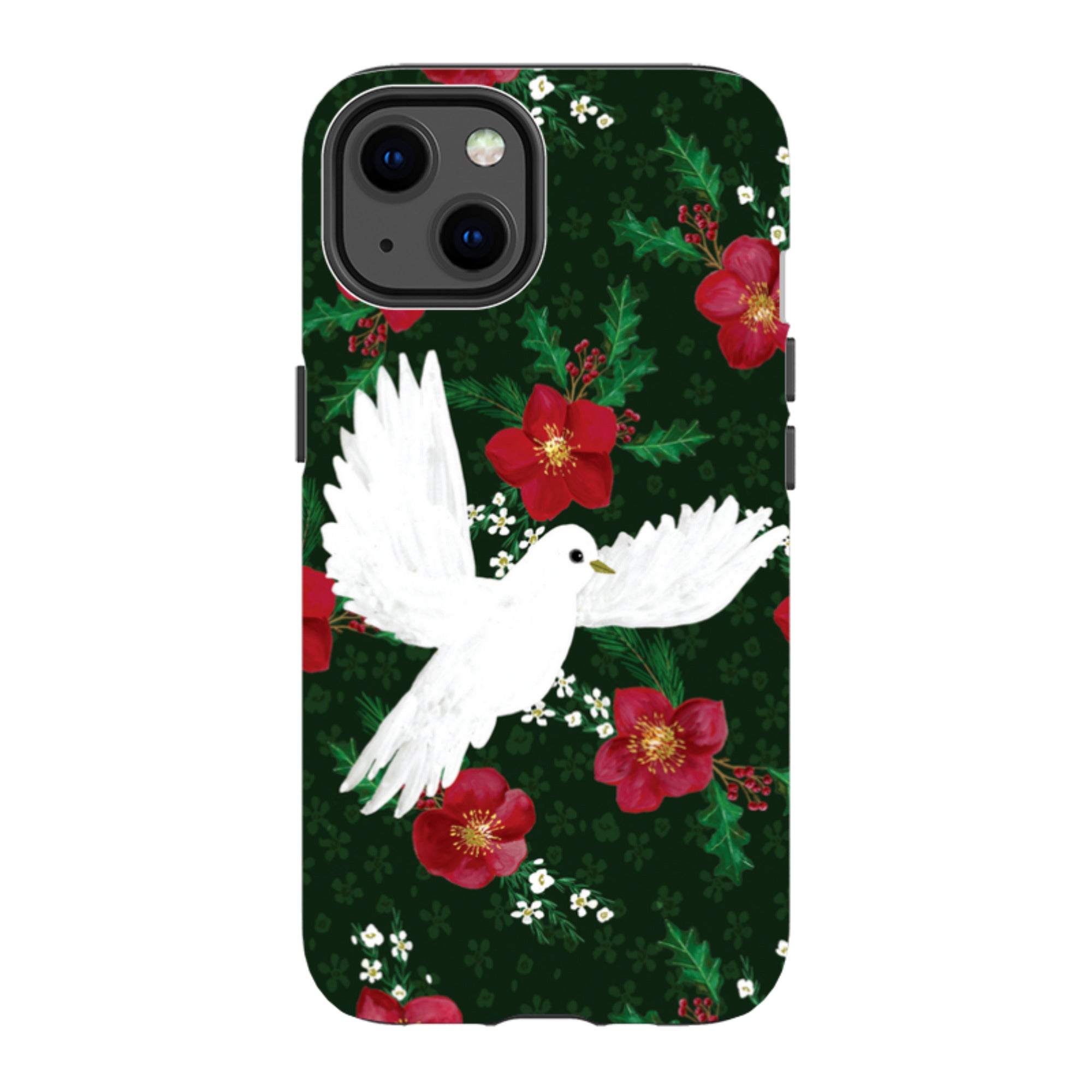 iPhone Tough Case - Dove and Floral By Abby Jacobs