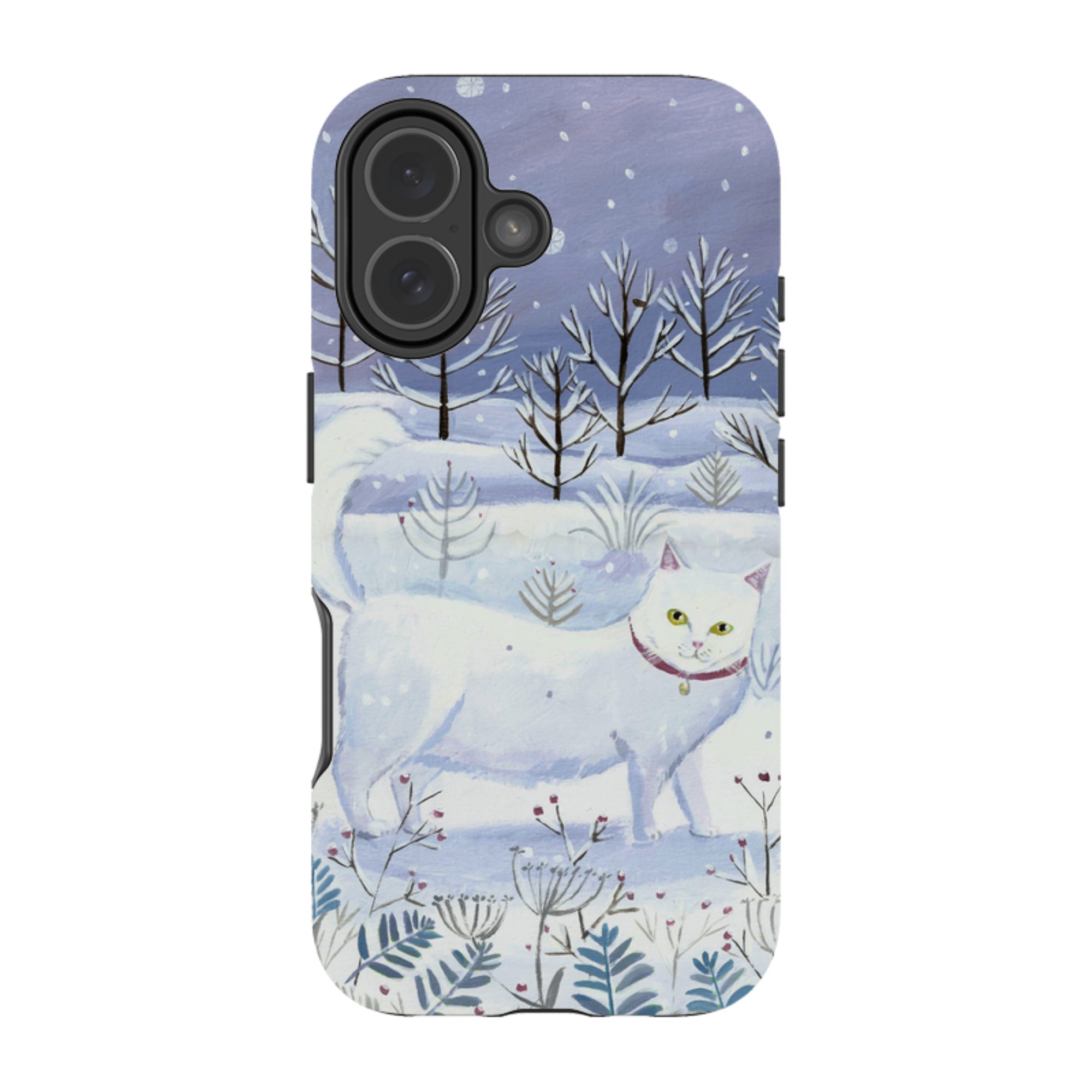 iPhone MagSafe Tough Case - White Cat By Mary Stubberfield